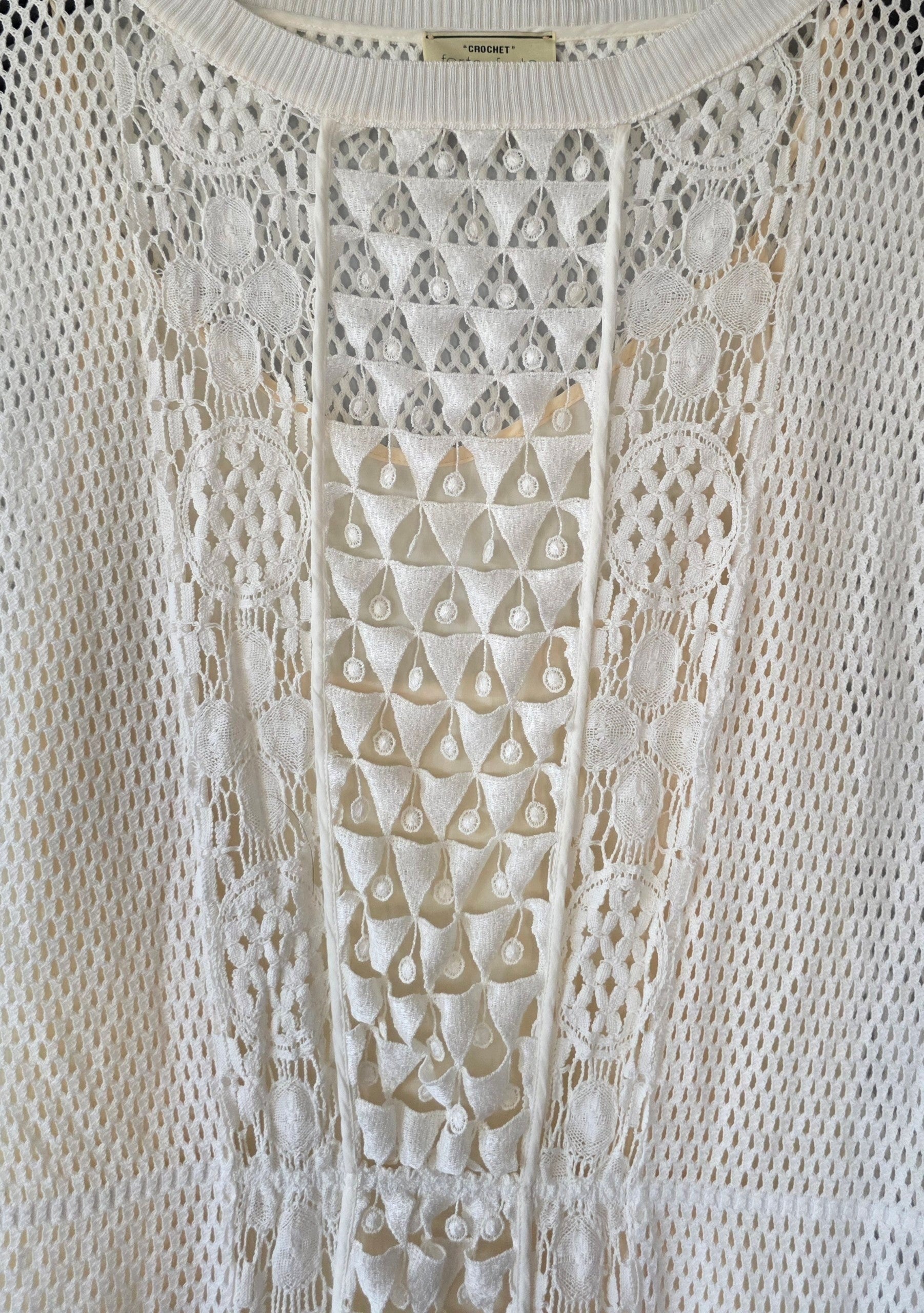 Forte forte crochet jurkje creme beige 38 M pre-loved