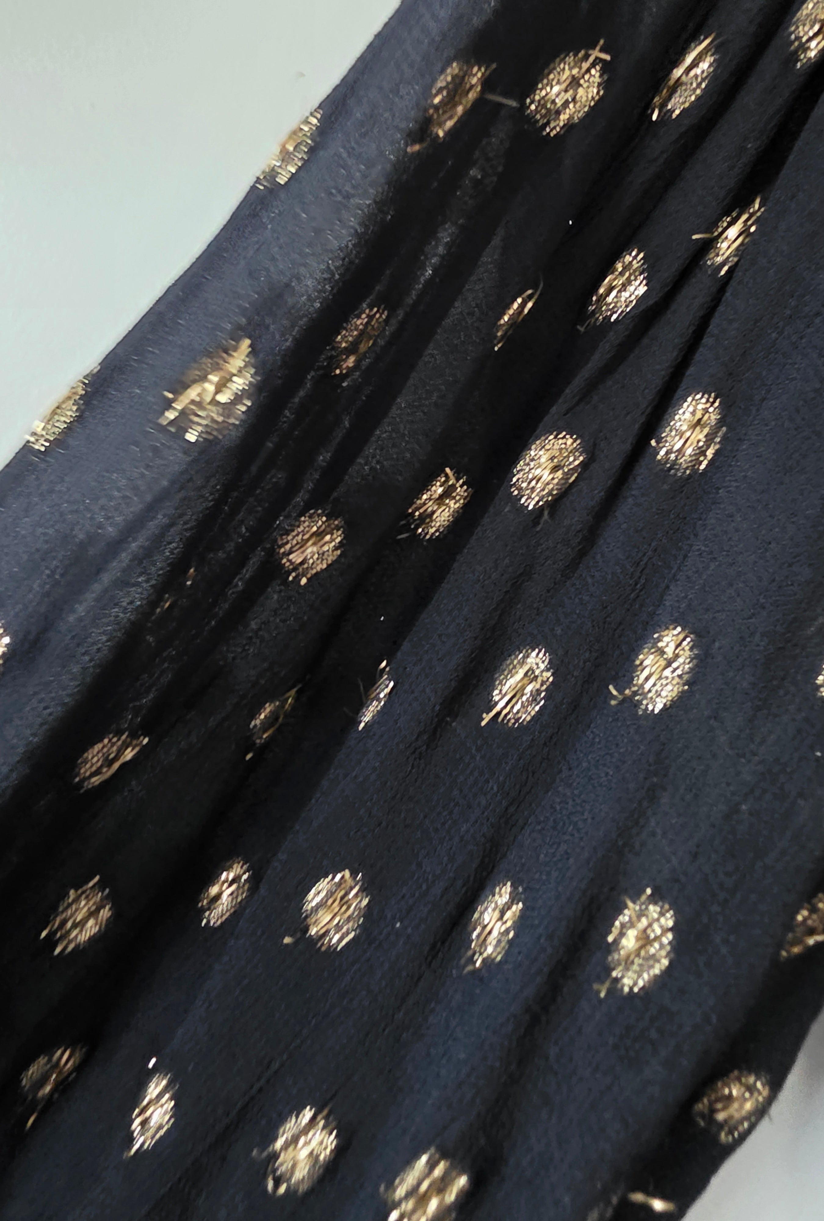 Maison Hotel vega blouse midnight blauw S 36 doorschijnend pre-loved boho ibiza