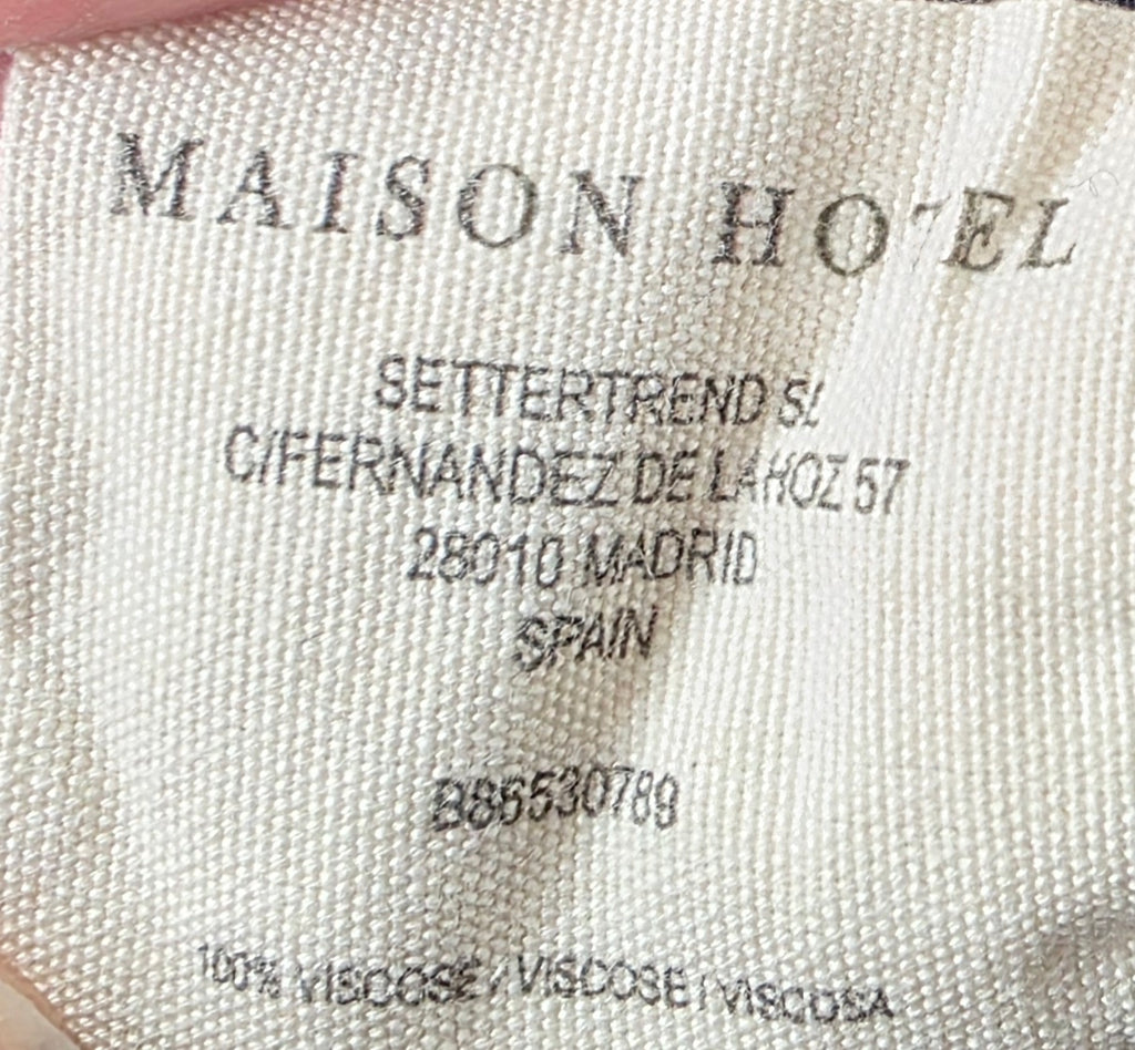 Maison Hotel vega blouse midnight blauw S 36 doorschijnend pre-loved boho ibiza