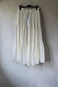 Acler lange rok linnen mix ivory wit 40 L nieuw designer ibiza boho resortwear tweedehands dames designer