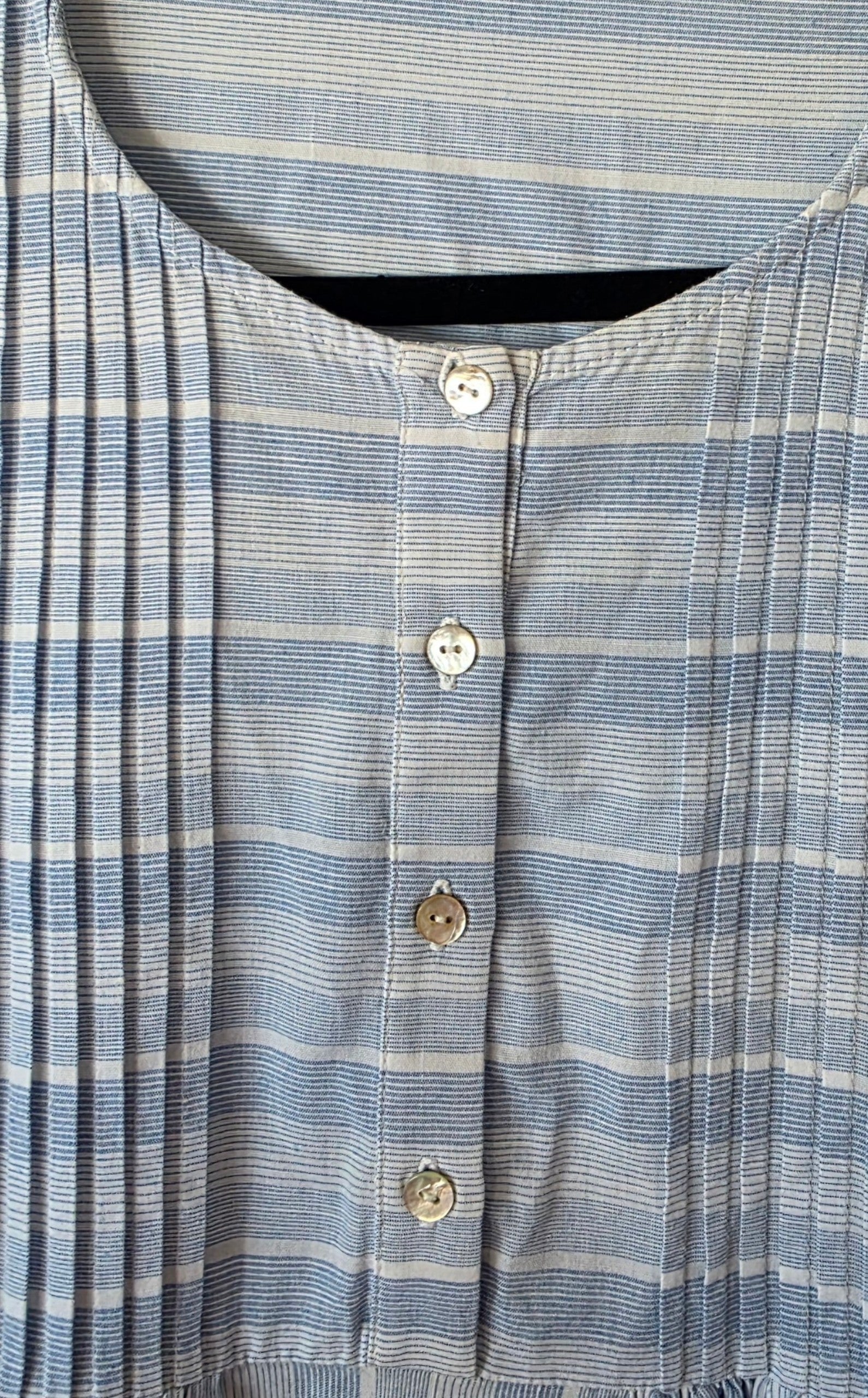 Apoella resort beach wear jurkje wit blauw gestreept katoen pre-loved s/m