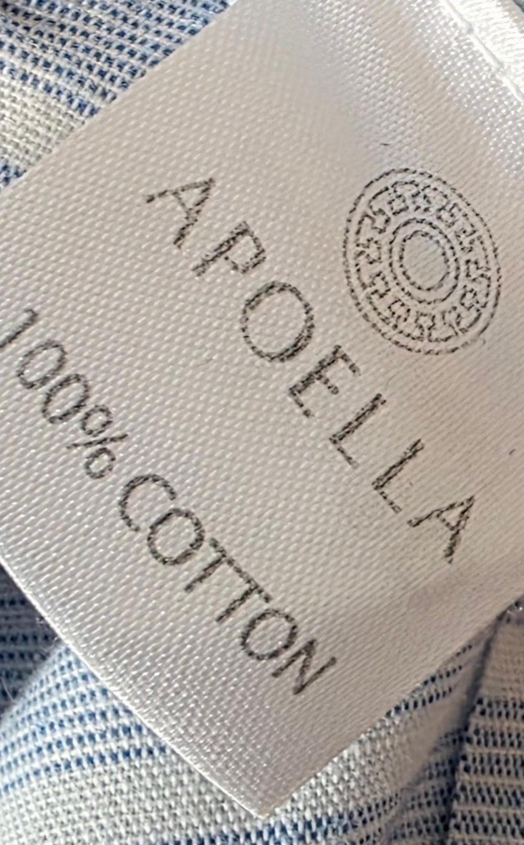 Apoella resort beach wear jurkje wit blauw gestreept katoen pre-loved s/m