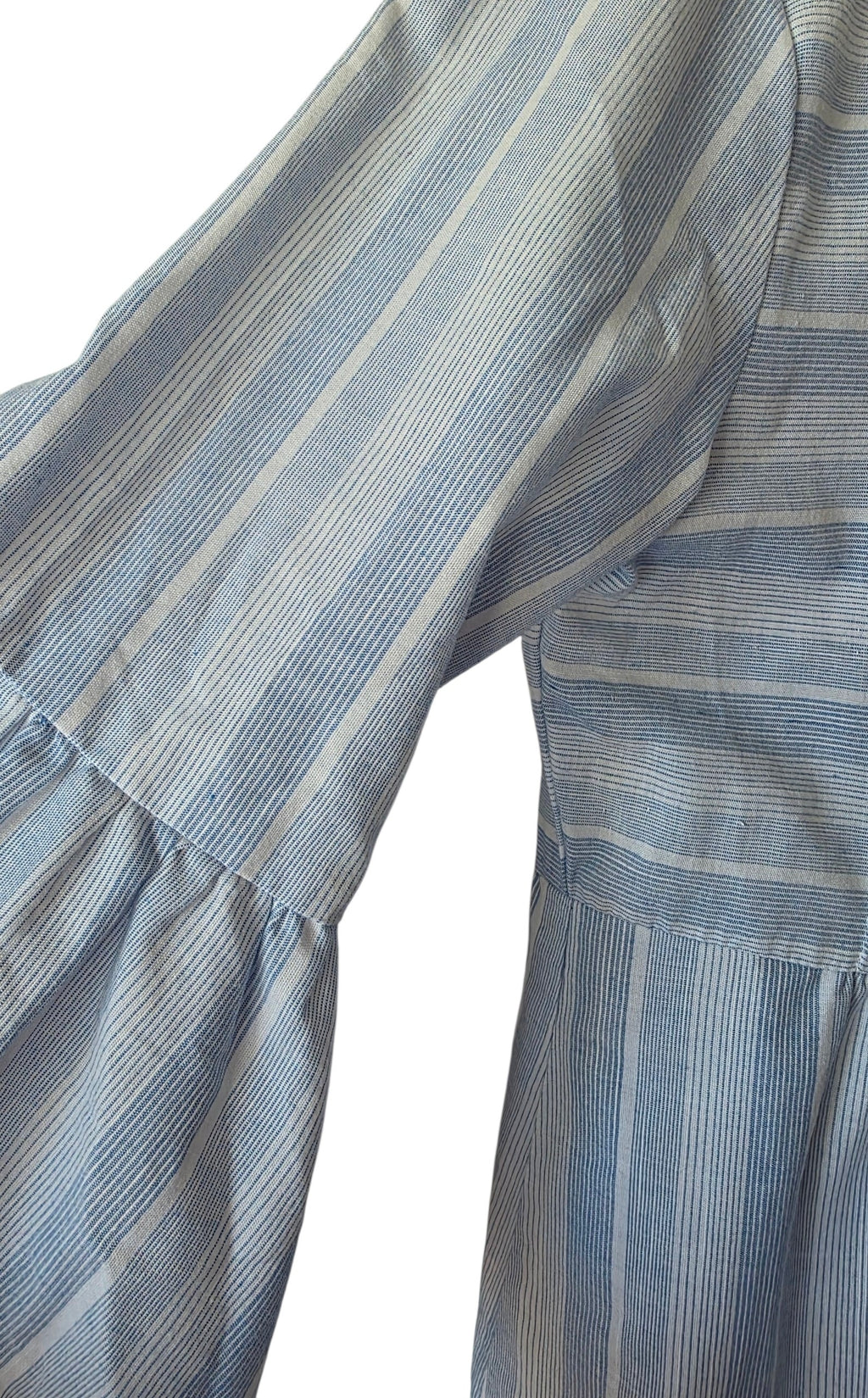 Apoella resort beach wear jurkje wit blauw gestreept katoen pre-loved s/m