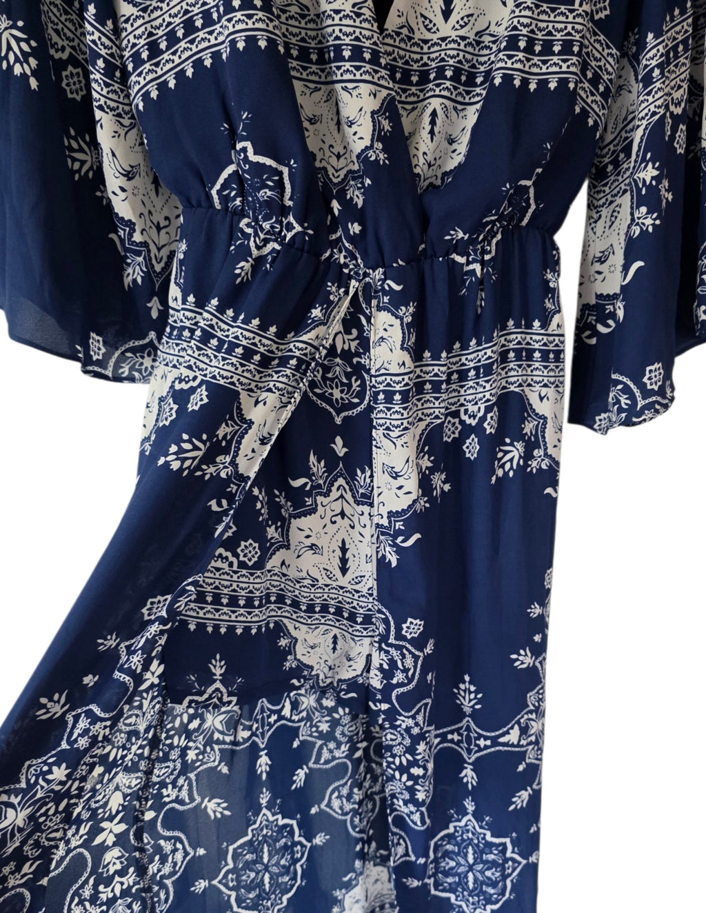 Lovers & Friends resortwear maxi jurk jumpsuit Ashton blauw wit M 38  tweedehands dames designer