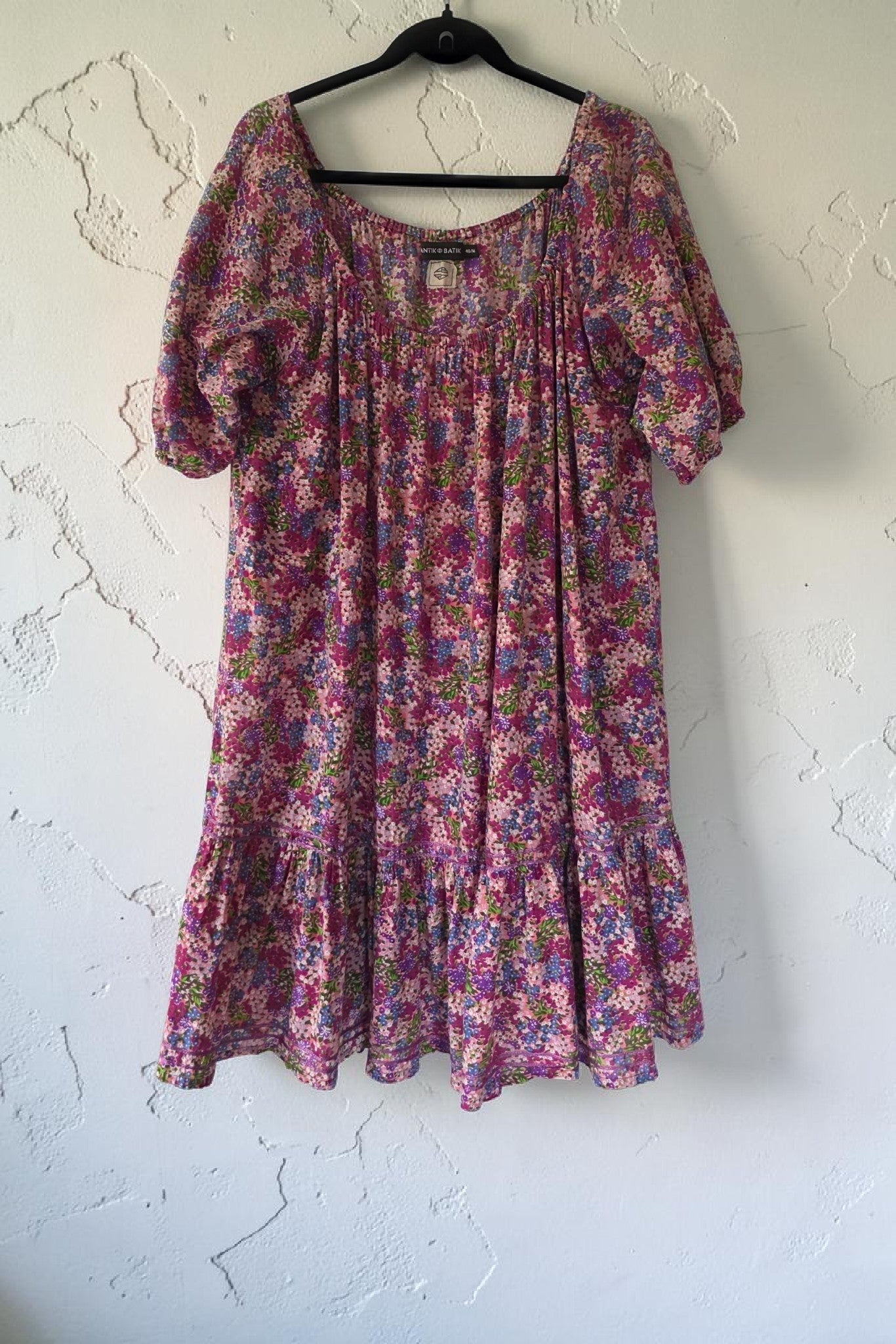 Antik Batik korte baloon jurk roze 40 M pre-loved