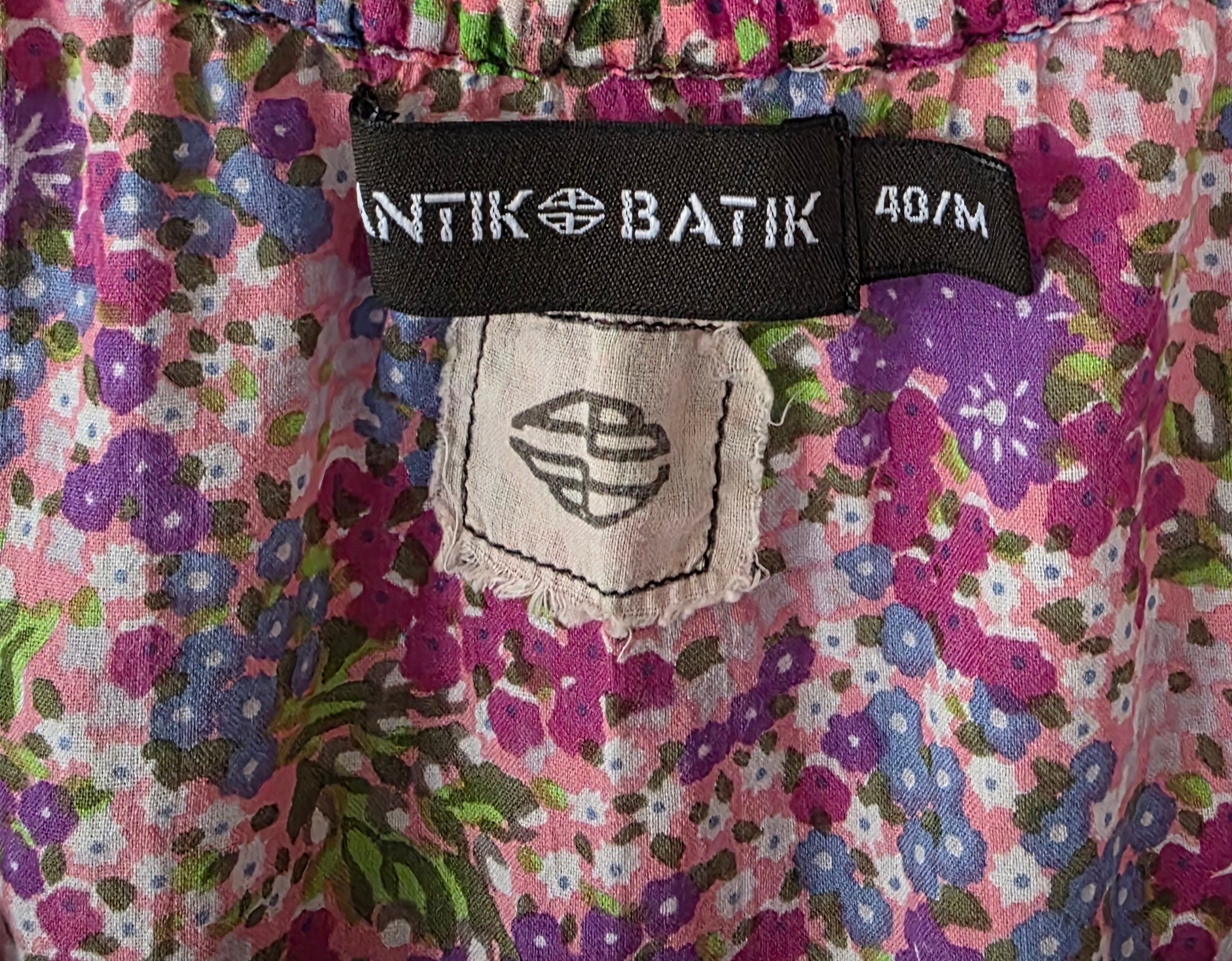 Antik Batik korte baloon jurk roze 40 M pre-loved