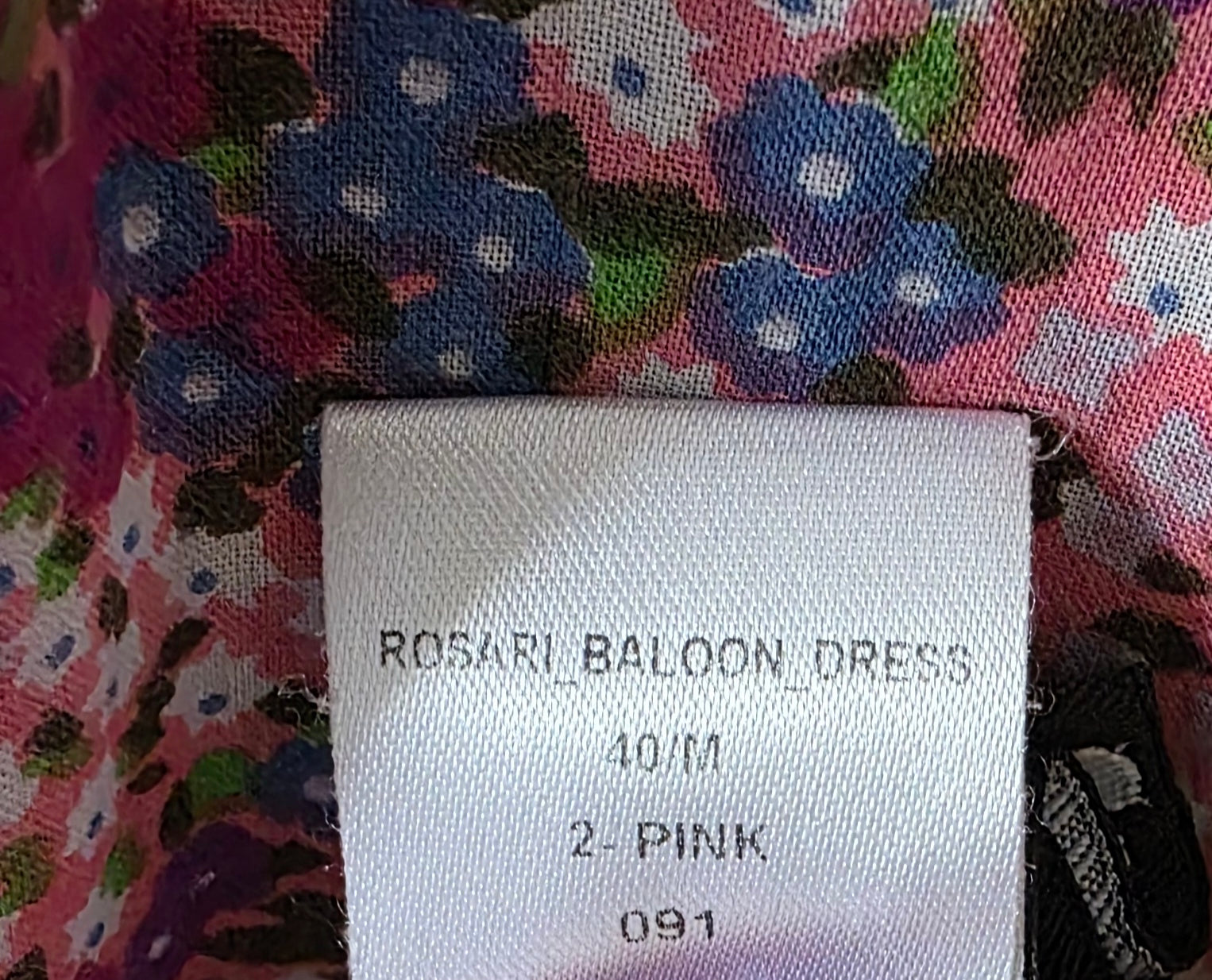 Antik Batik korte baloon jurk roze 40 M pre-loved