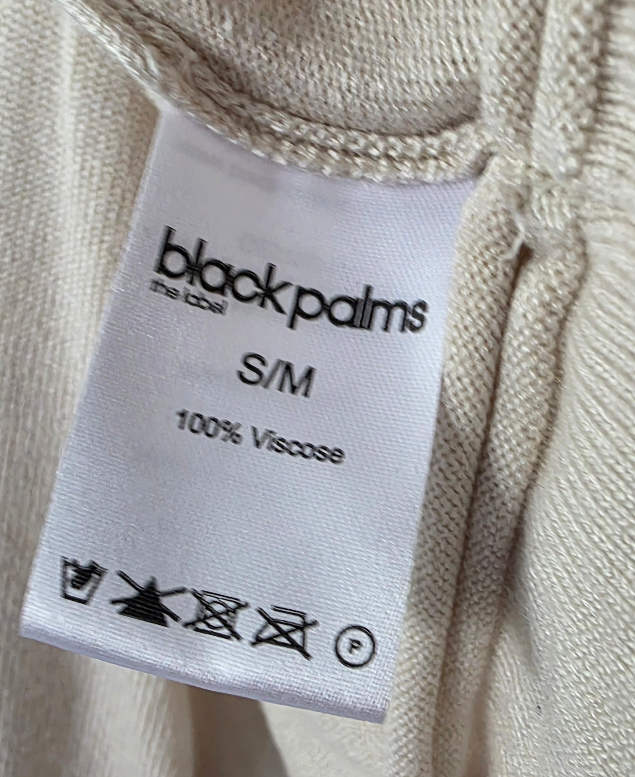 Black Palms oversized v-hals trui beige S/M pre-loved designer