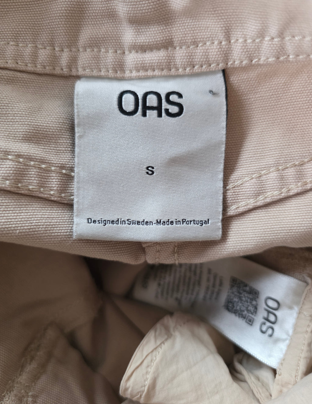 OAS cargo maxi rok beige S 36 designer tweedehands dames designer