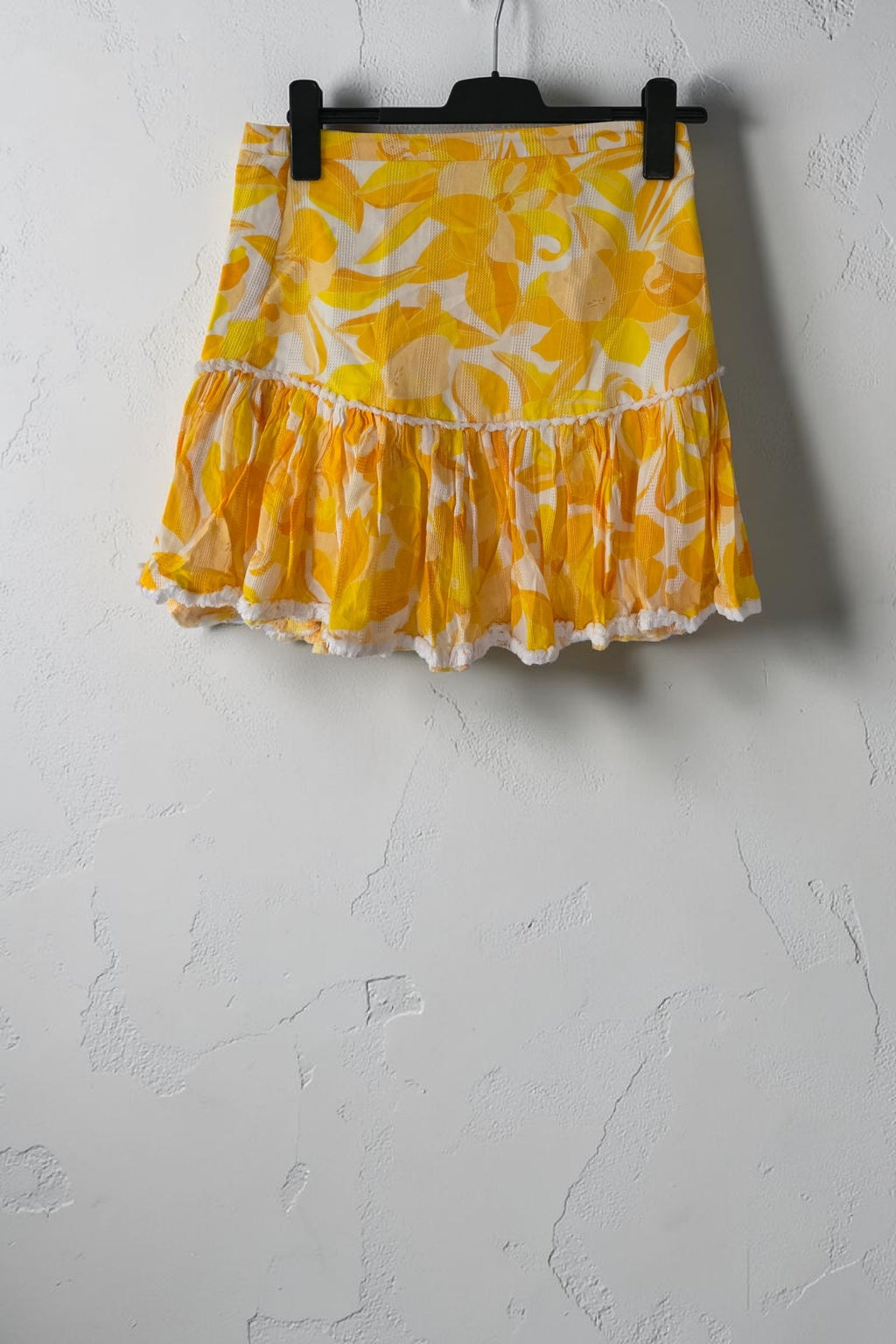 Significant Other floral rok katoen wit geel resortwear S 36