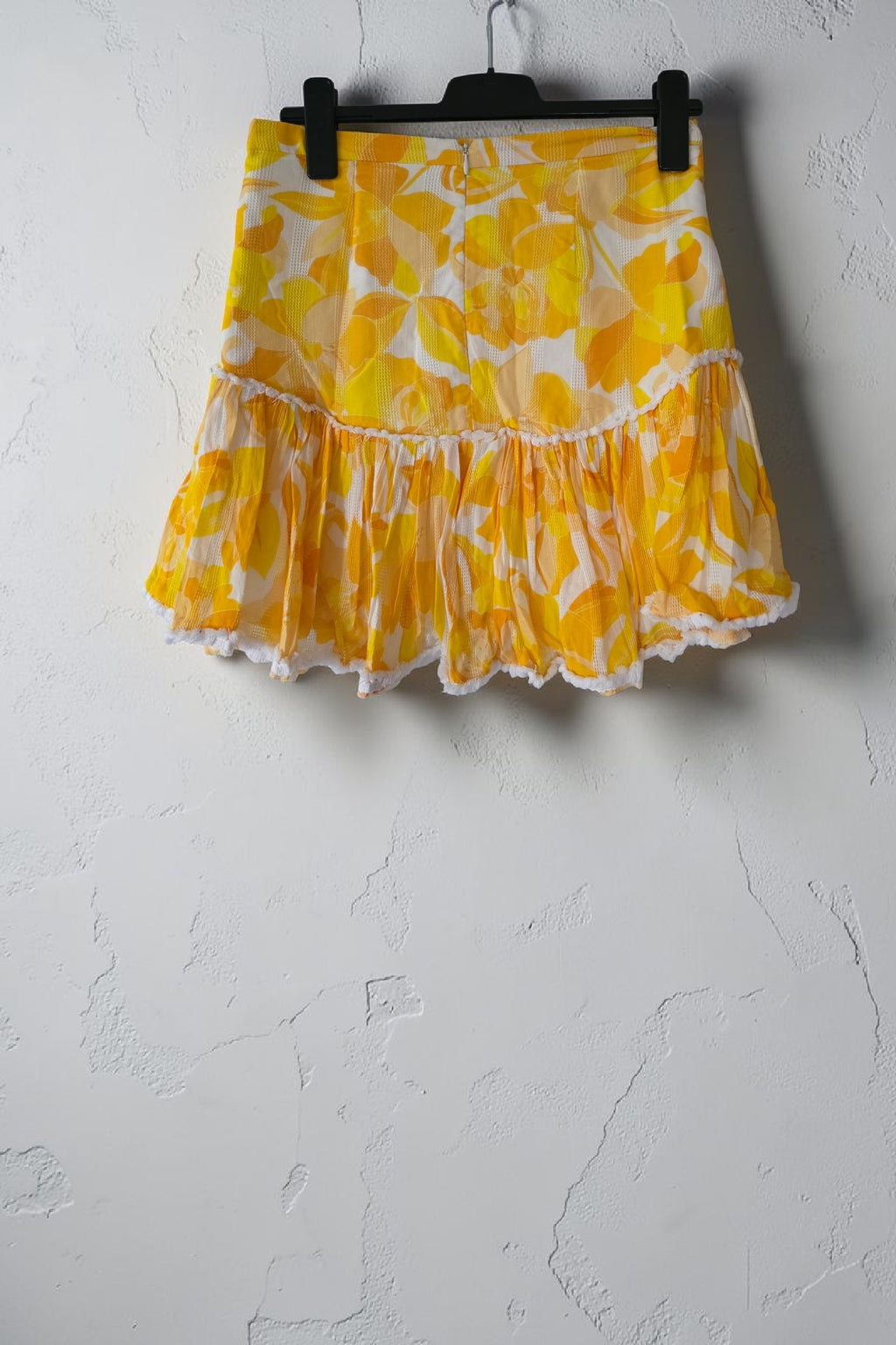 Significant Other floral rok katoen wit geel resortwear S 36