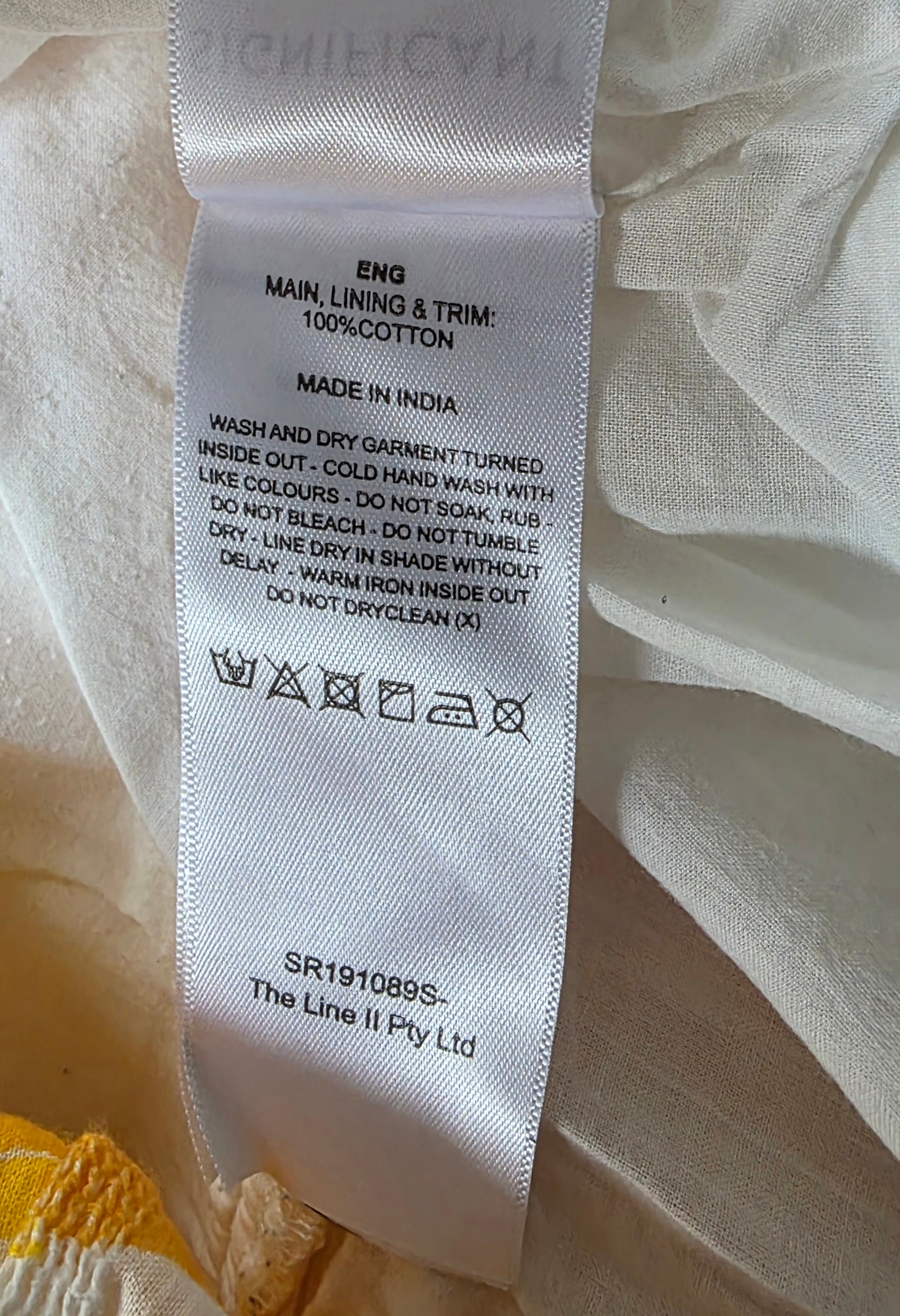 Significant Other floral rok katoen wit geel resortwear S 36