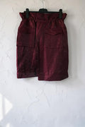 FWSS Fall Winter Spring Summer metallic rode linnen korte rok 36 S tweedehands dames designer