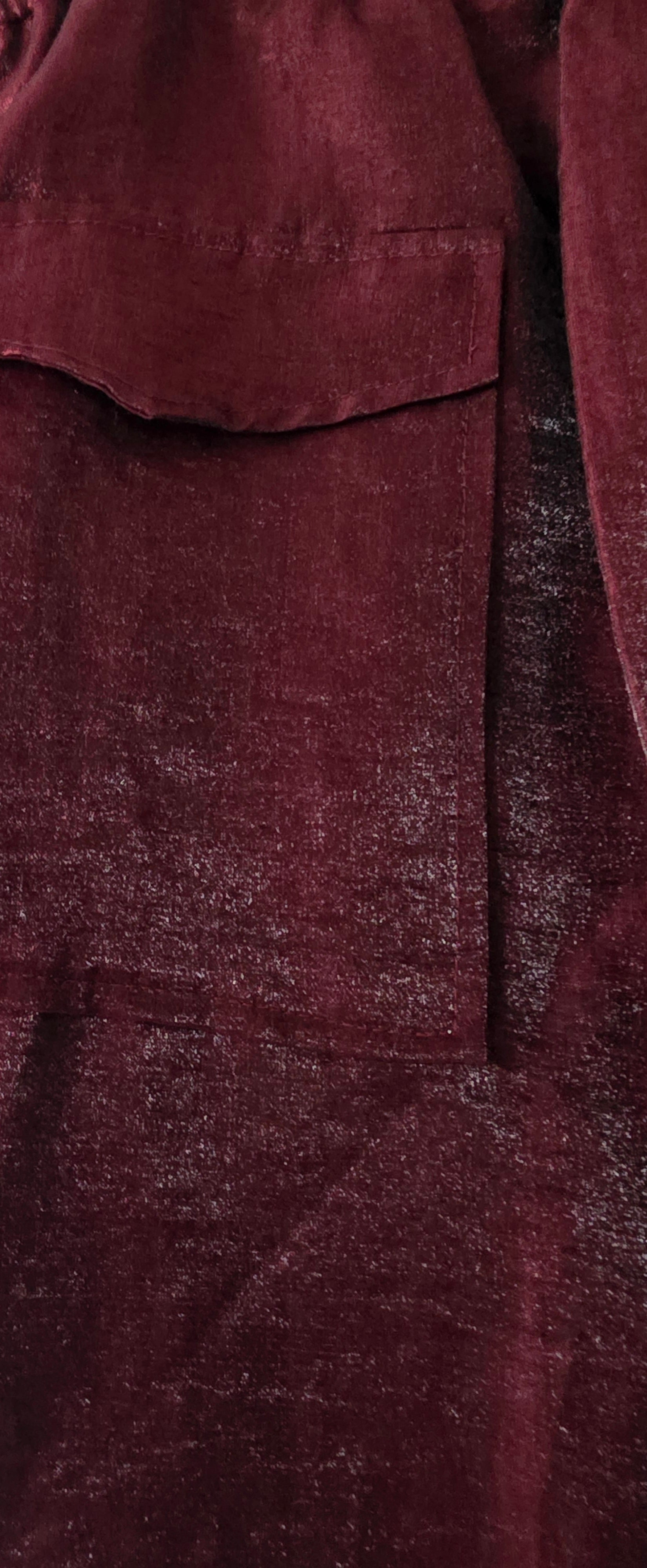 FWSS Fall Winter Spring Summer metallic rode linnen rok 36 S pre-loved