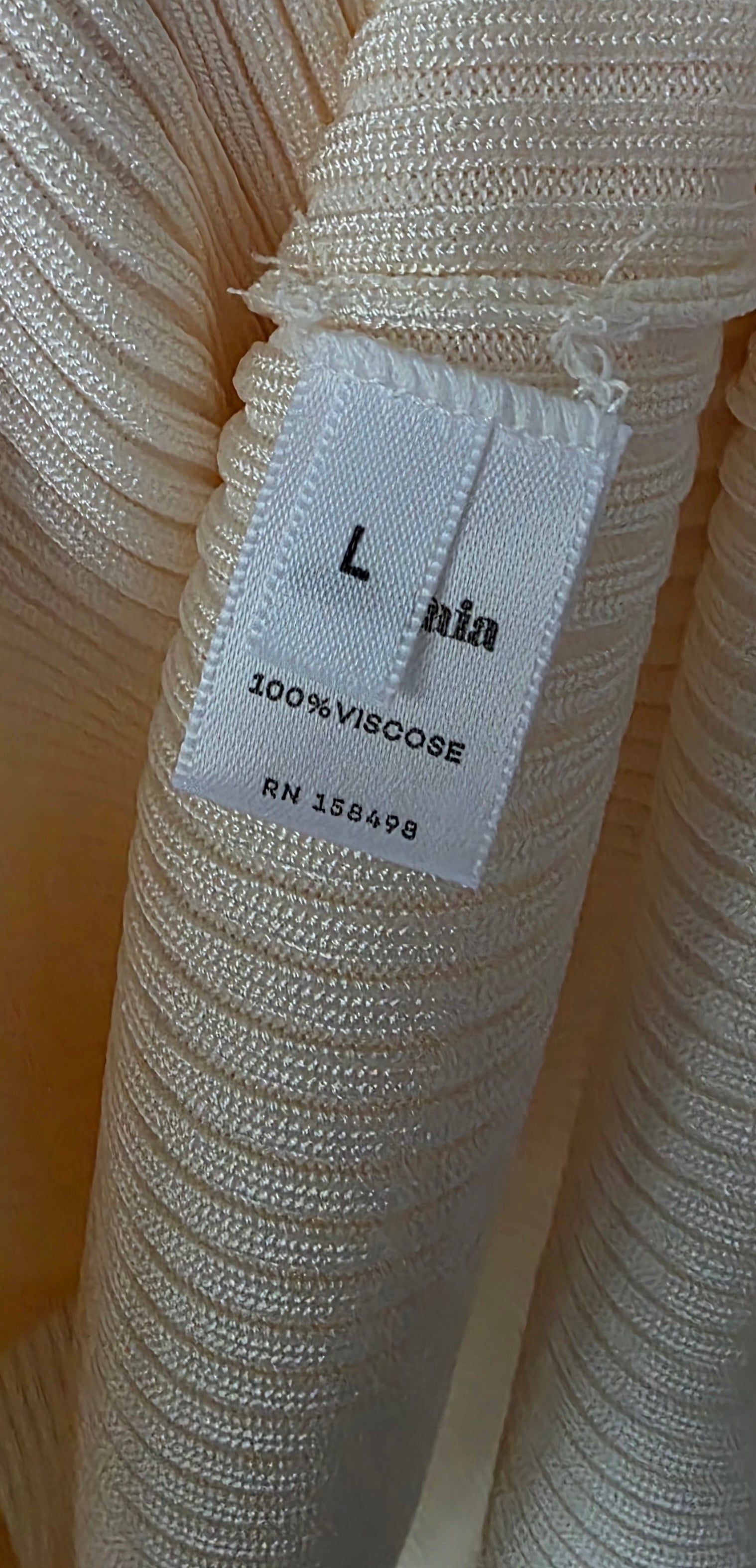 Cult Gaia Cameron knit midi dress off-white L nieuw