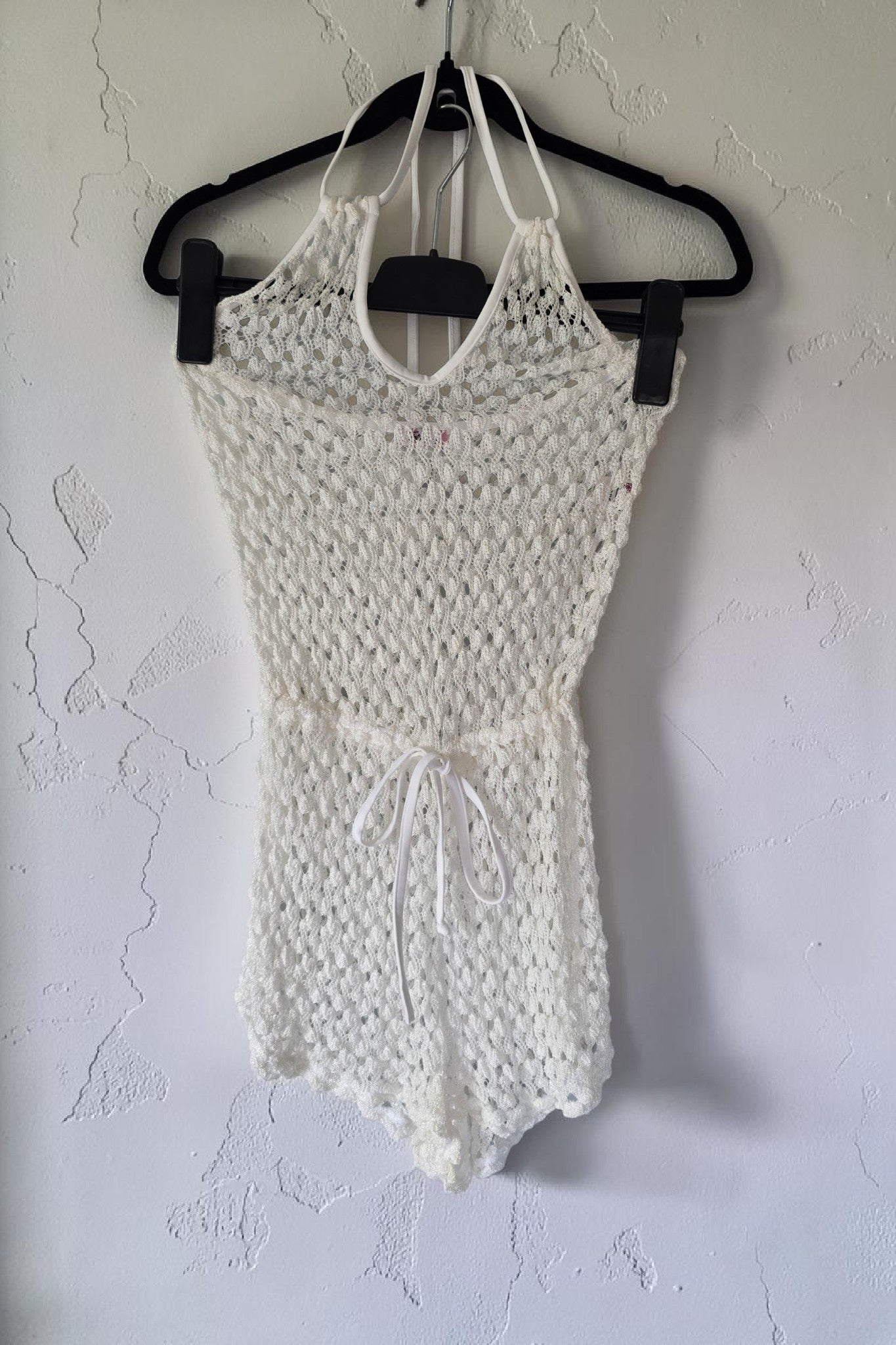 Mc2 Saint Barth jumpsuit playsuit cover up beach resortwear wit one size tweedehands dames designer doorschijnend