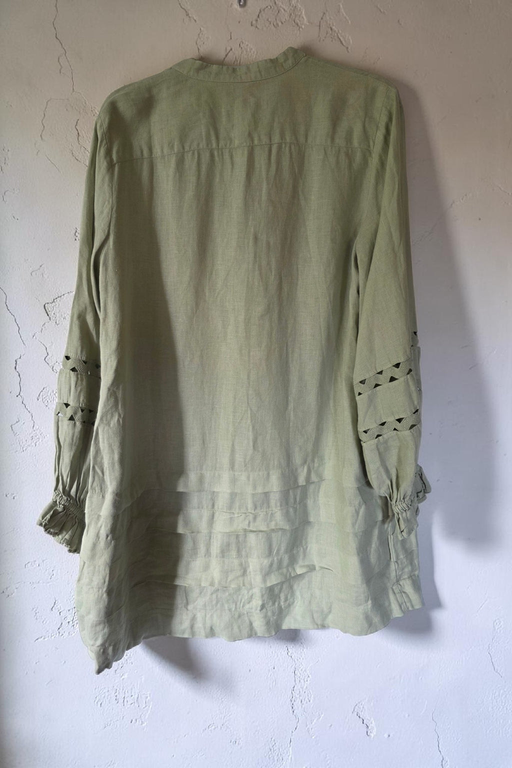 Mr Mood Portugal linnen tuniek jurk resortwear groen S 36 tweedehands dames designer