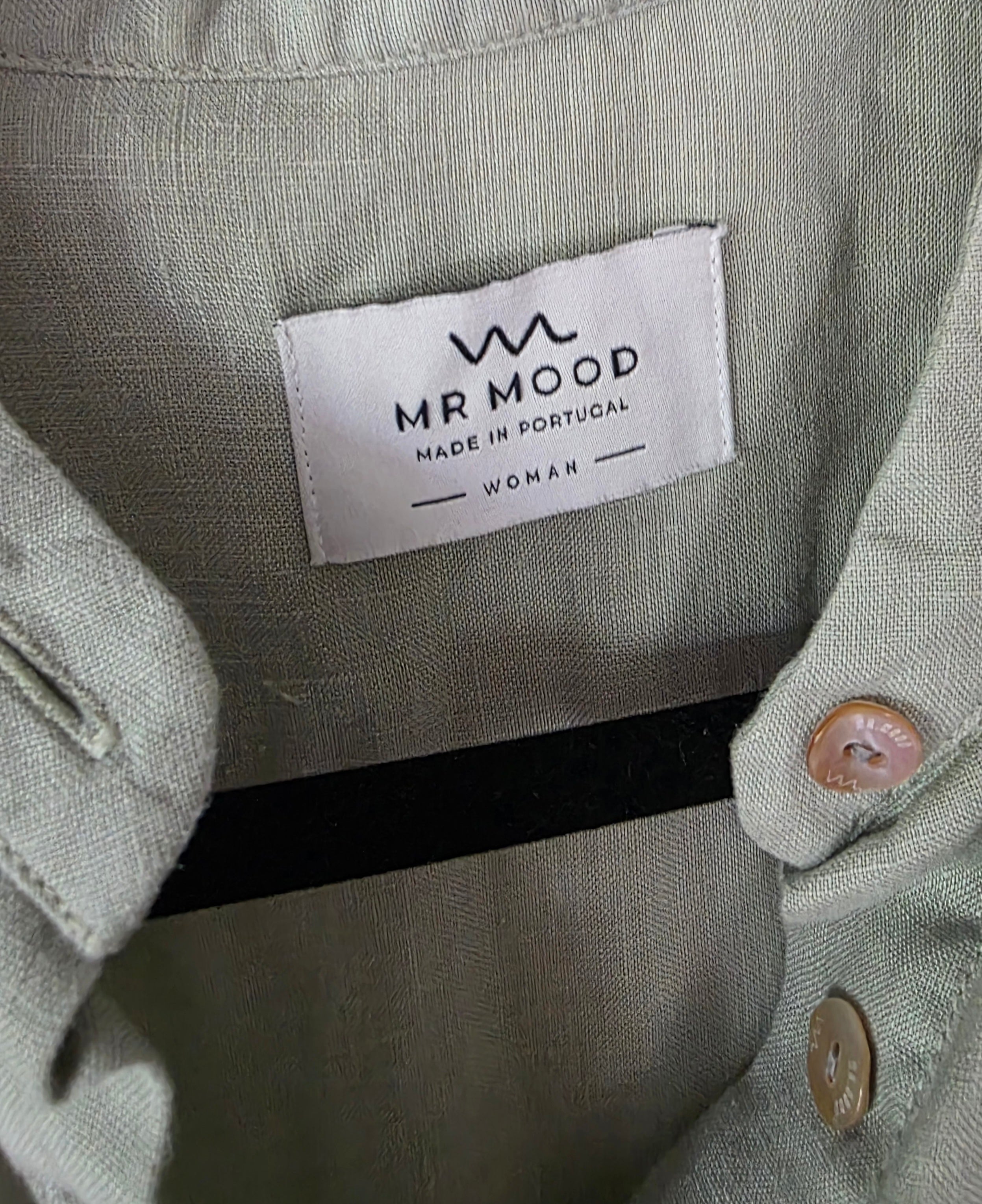 Mr Mood Portugal linnen tuniek jurk resortwear groen S 36 tweedehands dames designer