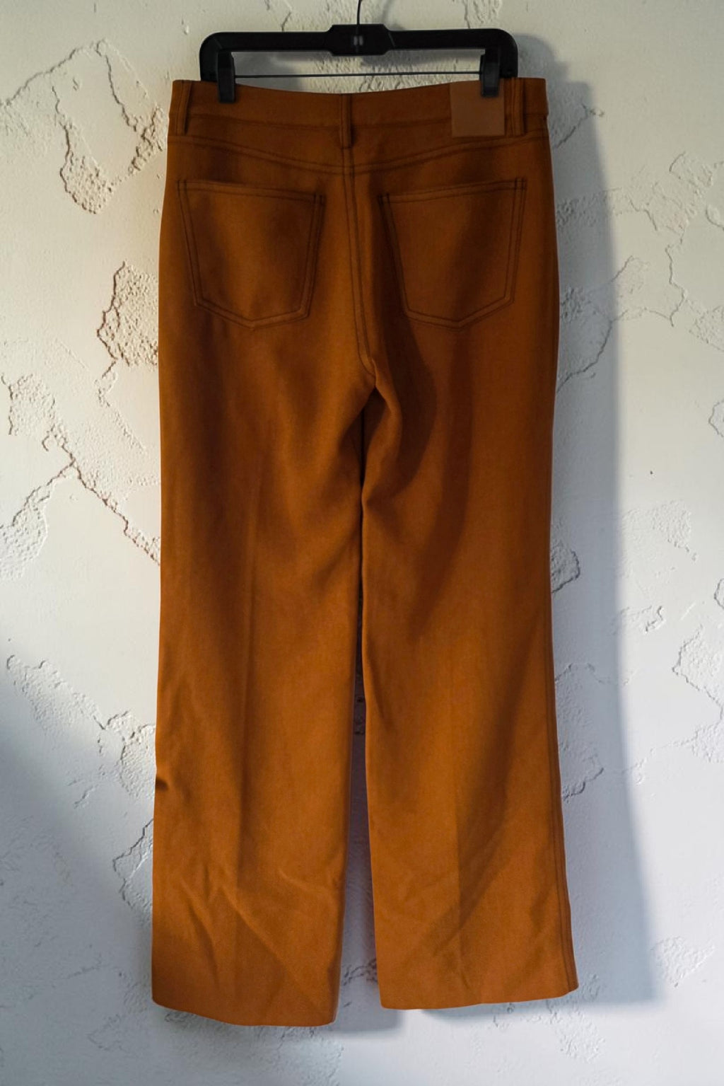 Nanushka boucle broek roest oranje L 40 tweedehands designer dames