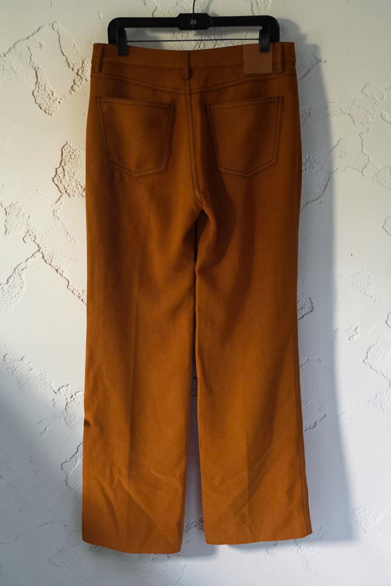 Nanushka boucle broek roest oranje L 40 tweedehands designer dames