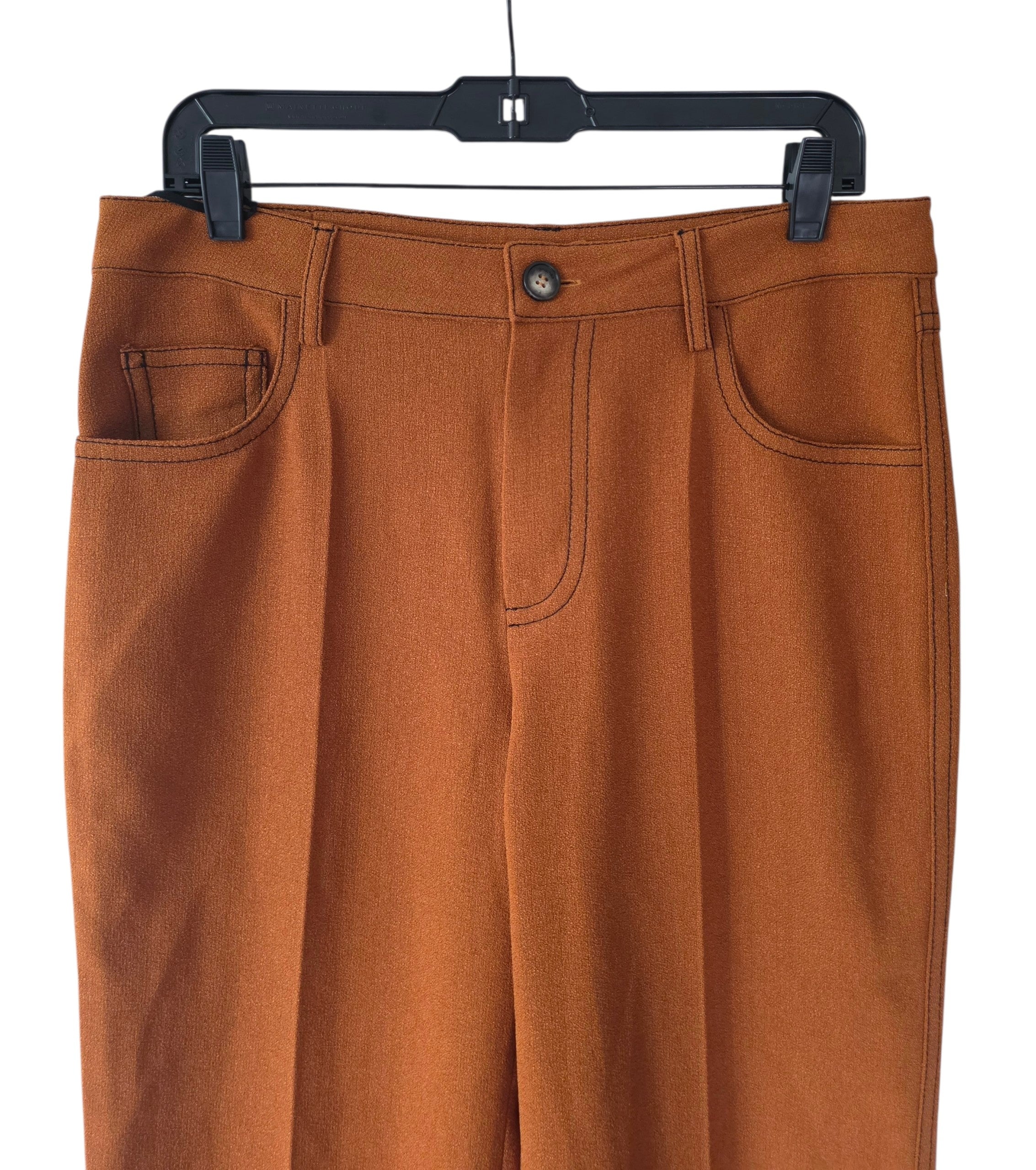 Nanushka boucle broek roest oranje L 40 tweedehands designer dames
