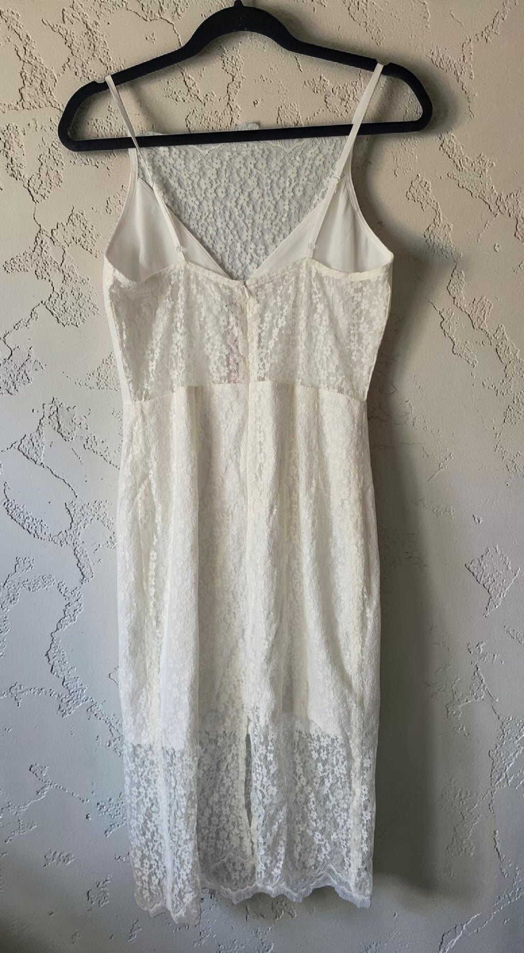 Keepsake the label kanten midi jurk tweedehands dames designer "daydream" wit 38 M