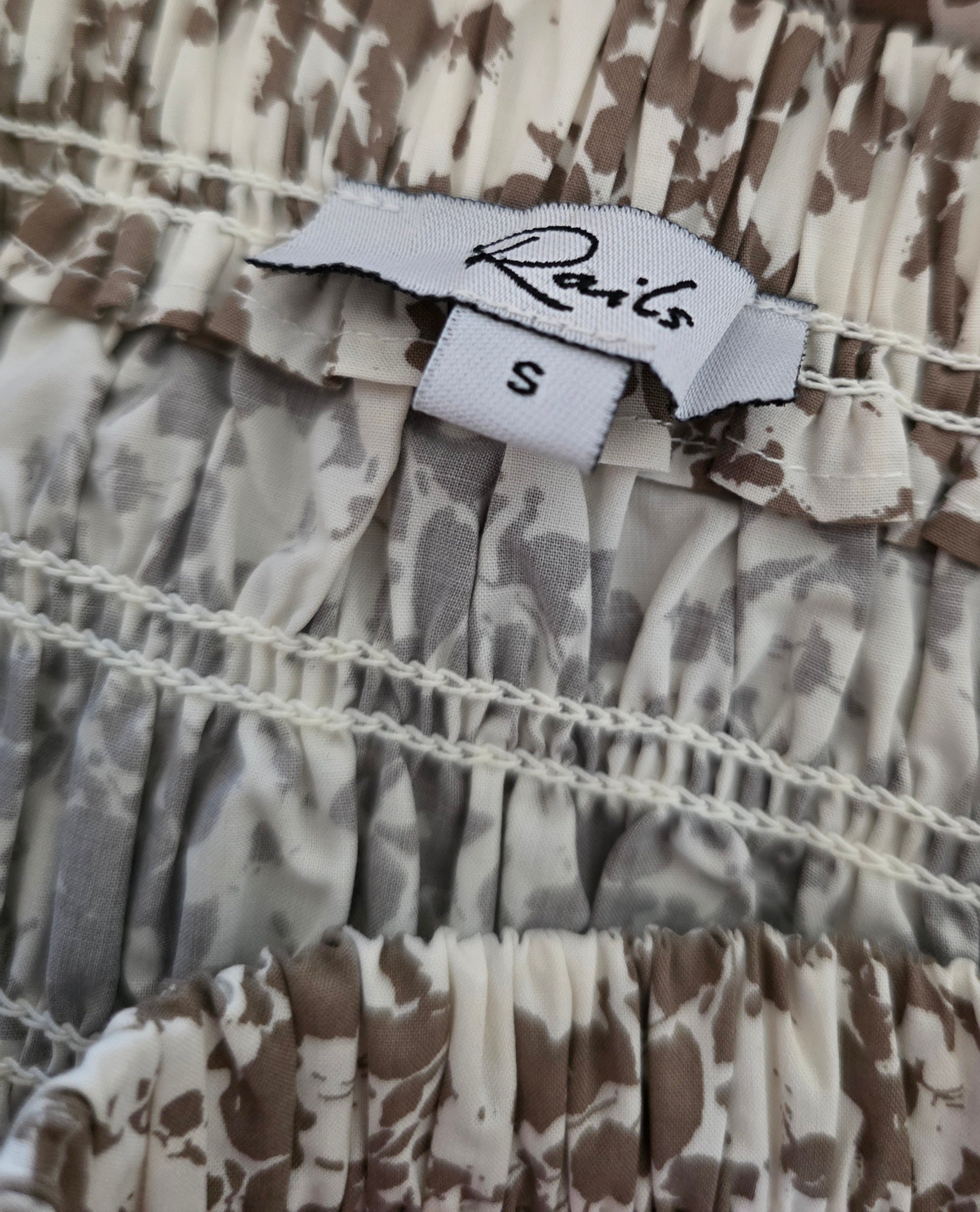 Rails midi rok Selena creme bruin S 36 floral tweehands dames