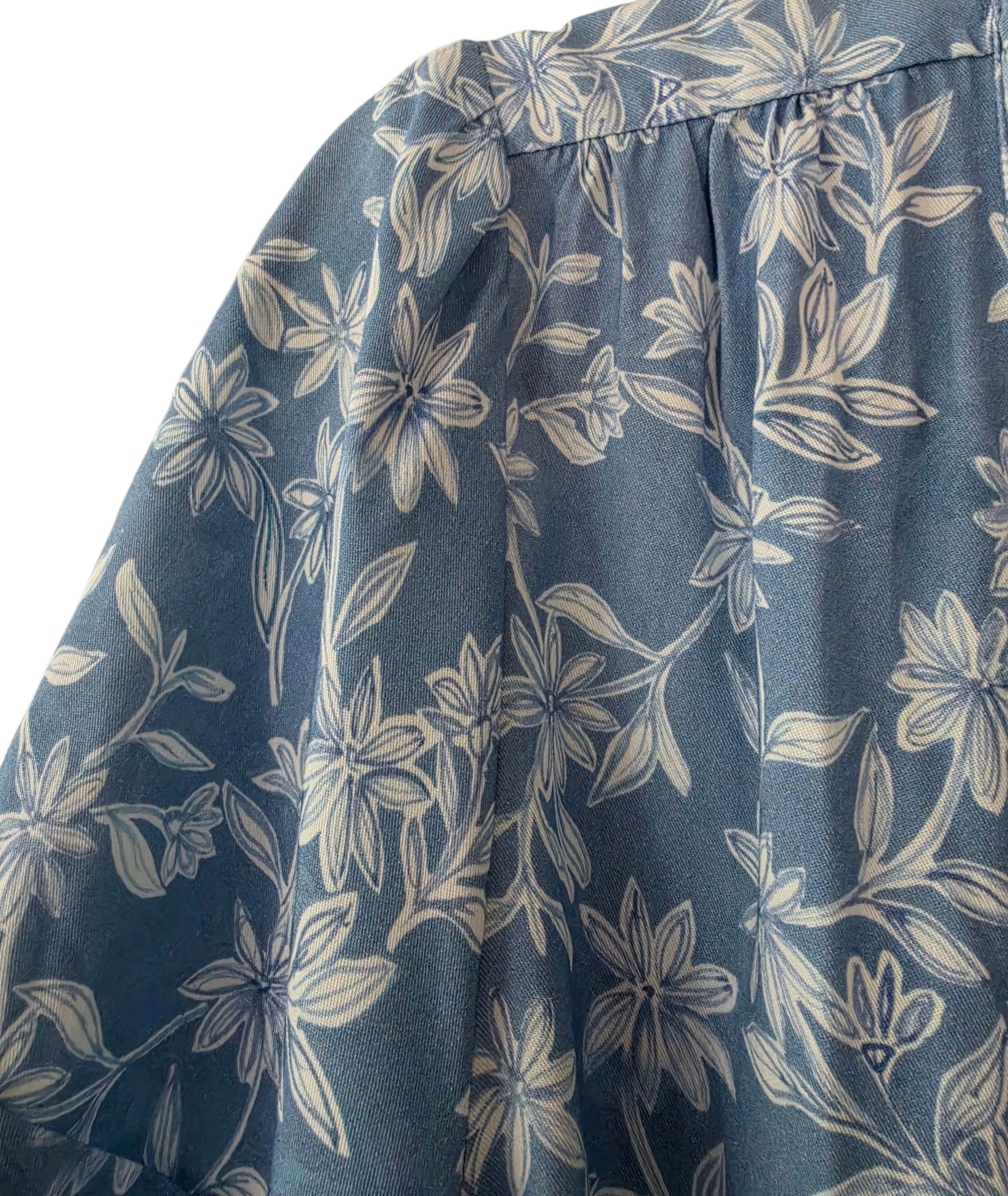 Lot Keckeis jurk Lucy Blauw wit bloemen M tweedehands nieuw dames designer