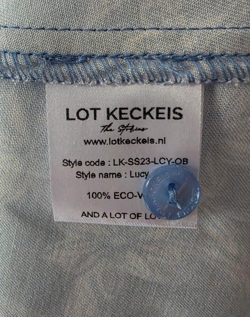 Lot Keckeis jurk Lucy Blauw wit bloemen M tweedehands nieuw dames designer
