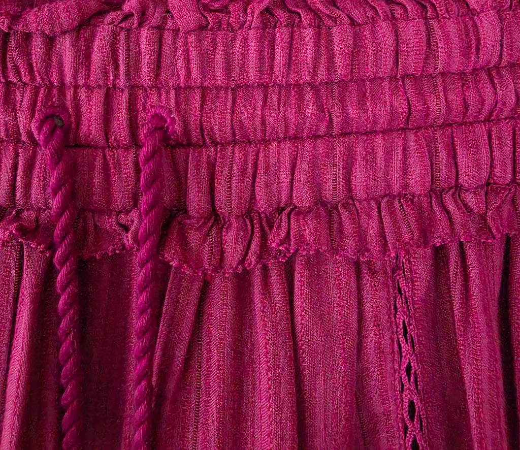 Isabel Marant rok Lioline roze 38 M katoen linnen tweedehands designer dames