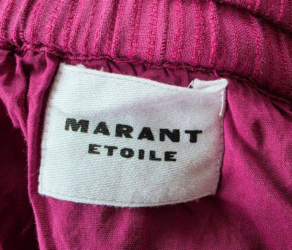 Isabel Marant rok Lioline roze 38 M katoen linnen tweedehands designer dames