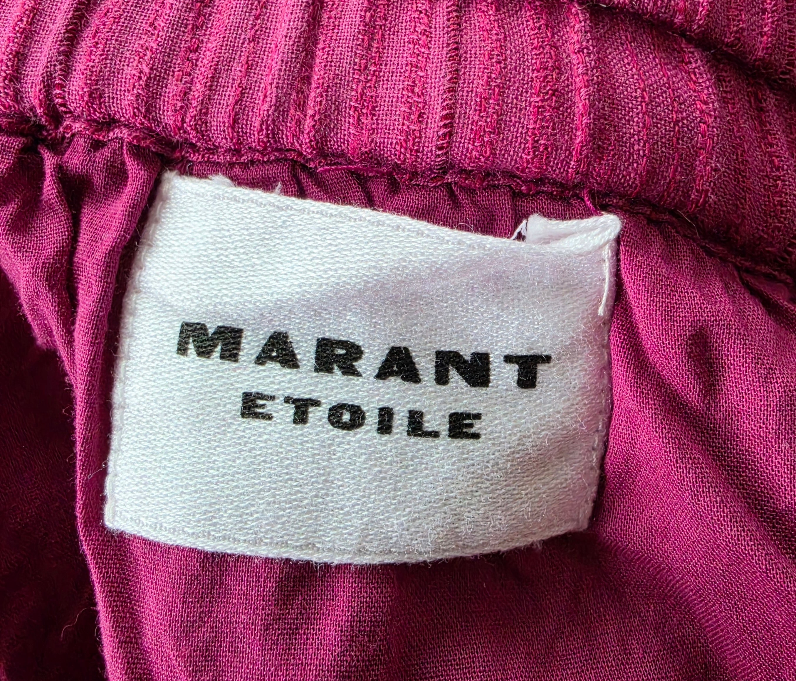Isabel Marant rok Lioline roze 38 M katoen linnen tweedehands designer dames