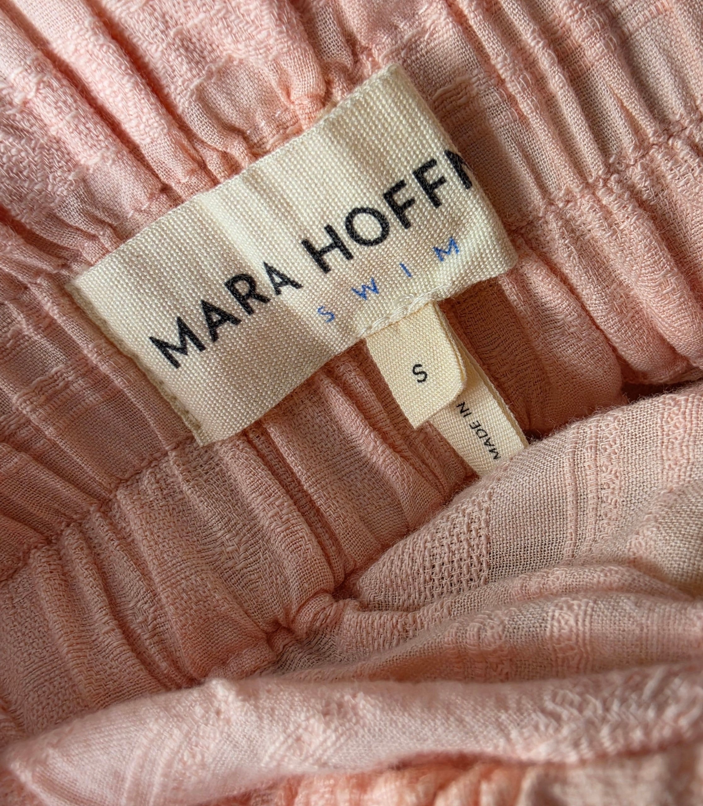 Mara Hoffman maxi rok Carmen roze S 36 resortwear tweedehands dames organic cotton