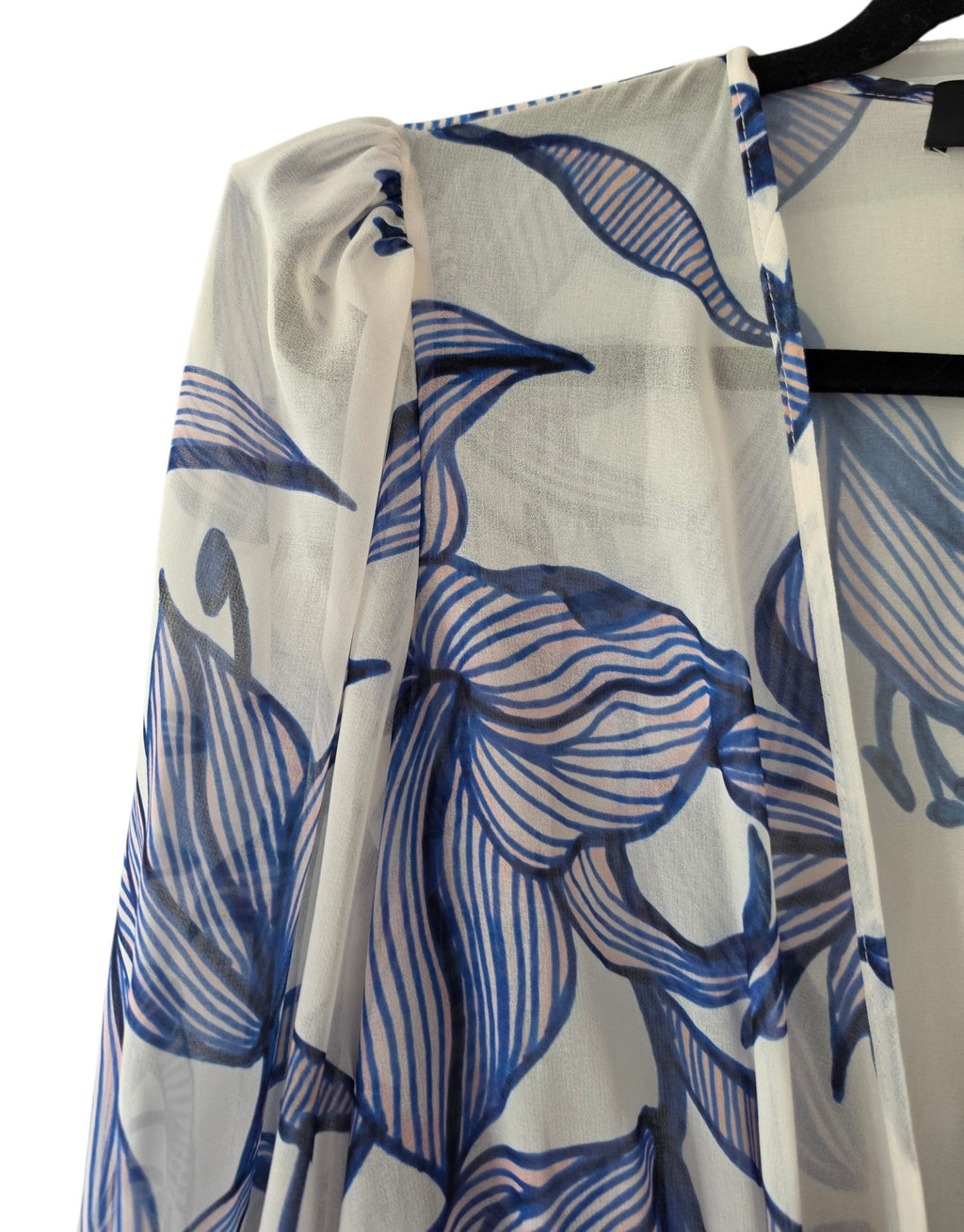 Patbo cover up resortwear beach jurk Targazer wit blauw M 38 tweedehands dames