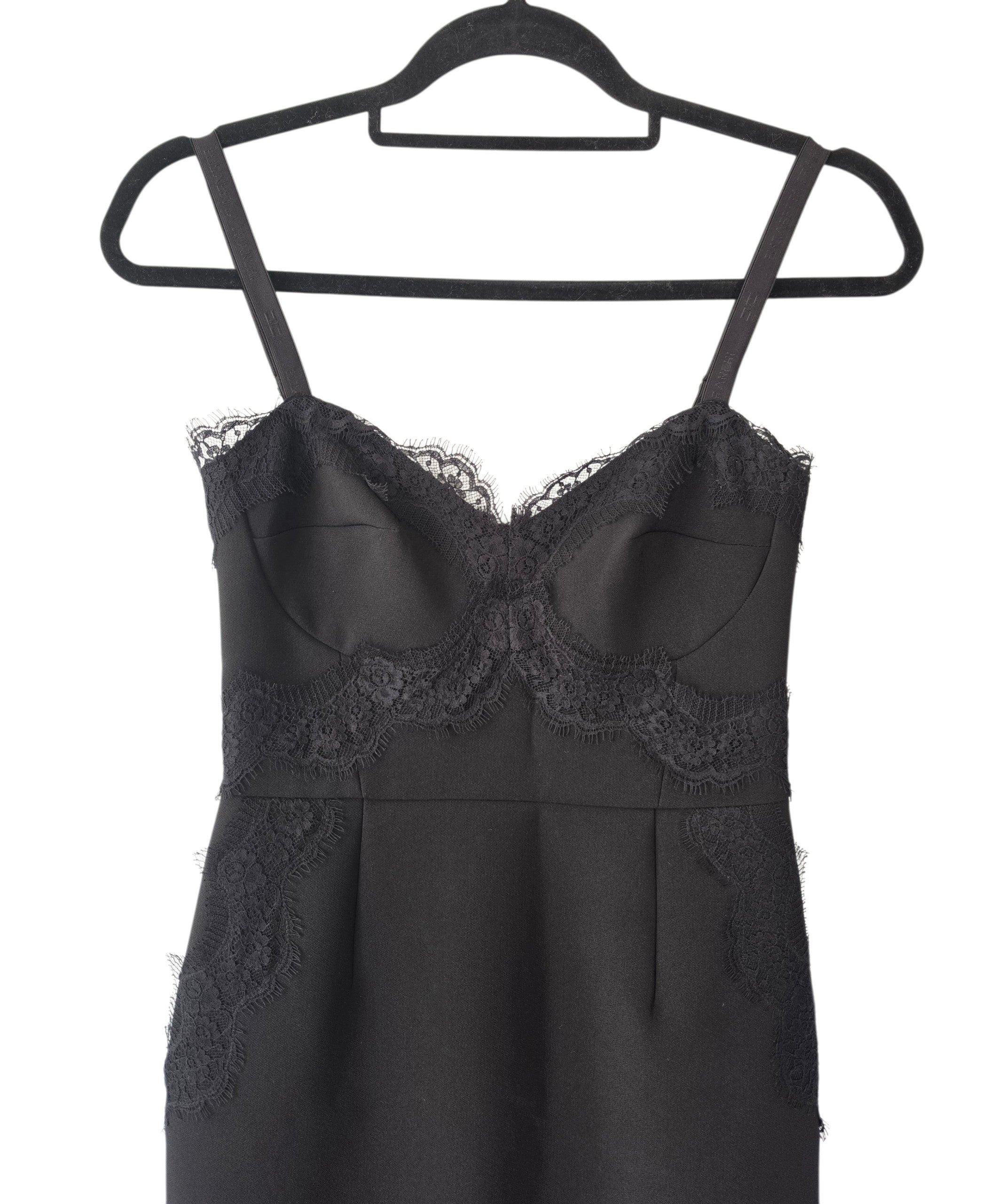 Elisabetta Franchi bodycon kanten jurk zwart IT40 34 xs tweedehands designer dames