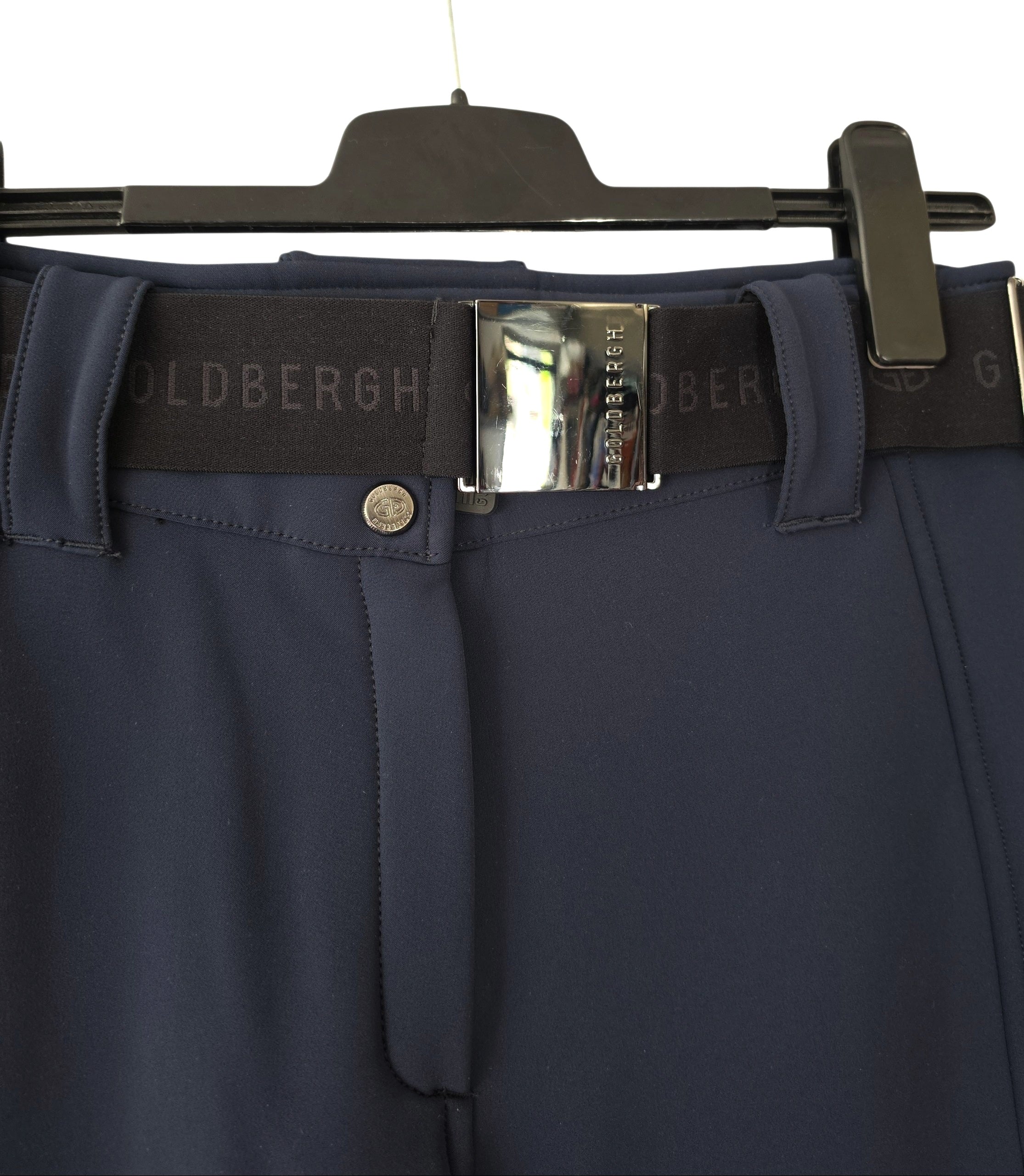 Goldbergh ski broek Pippa blauw 40 L skinny fit mid waist tweedehands designer dames