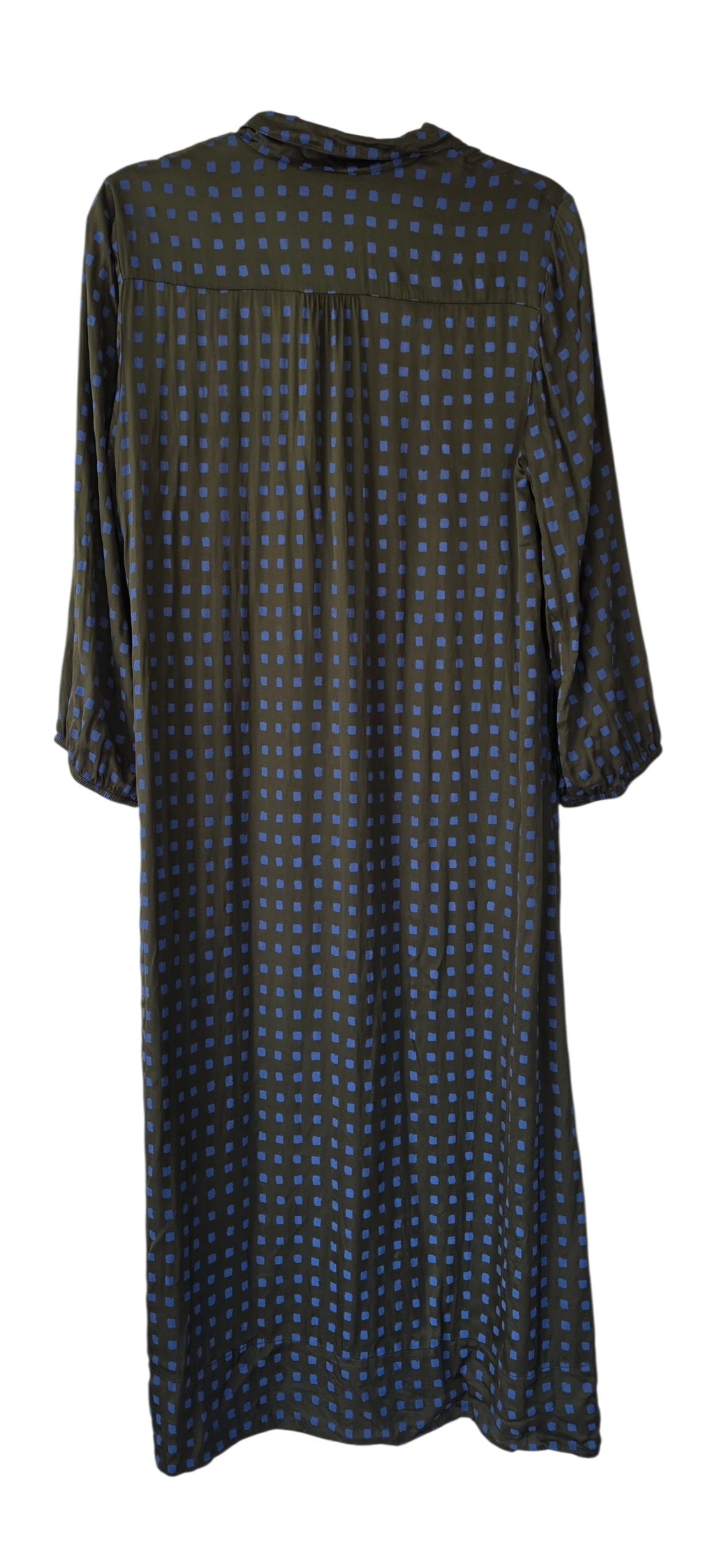 Bellerose lange maxi jurk groen blauw S 36 tweedehands dames