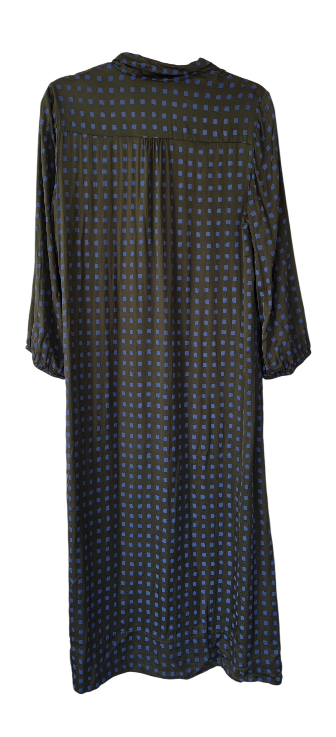 Bellerose lange maxi jurk groen blauw S 36 tweedehands dames
