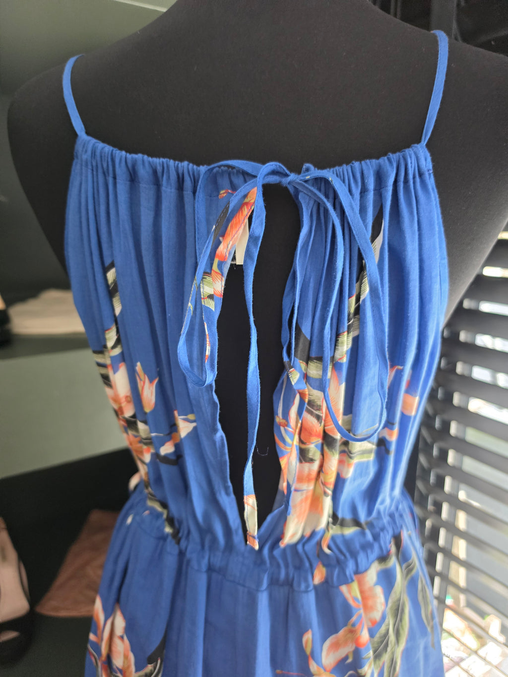 Attic & Barn lange maxi jurk blauw 38 M tweedehands dames designer