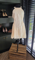 Dissh cut out mini jurk linnen creme xl 42 tweedehands dames