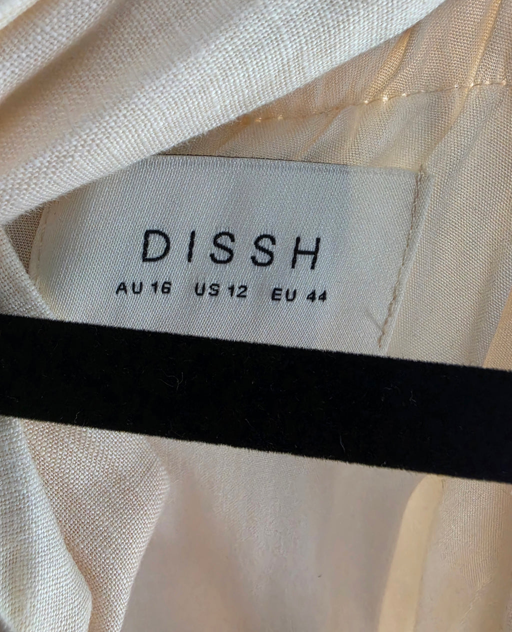 Dissh cut out mini jurk linnen creme xl 42 tweedehands dames