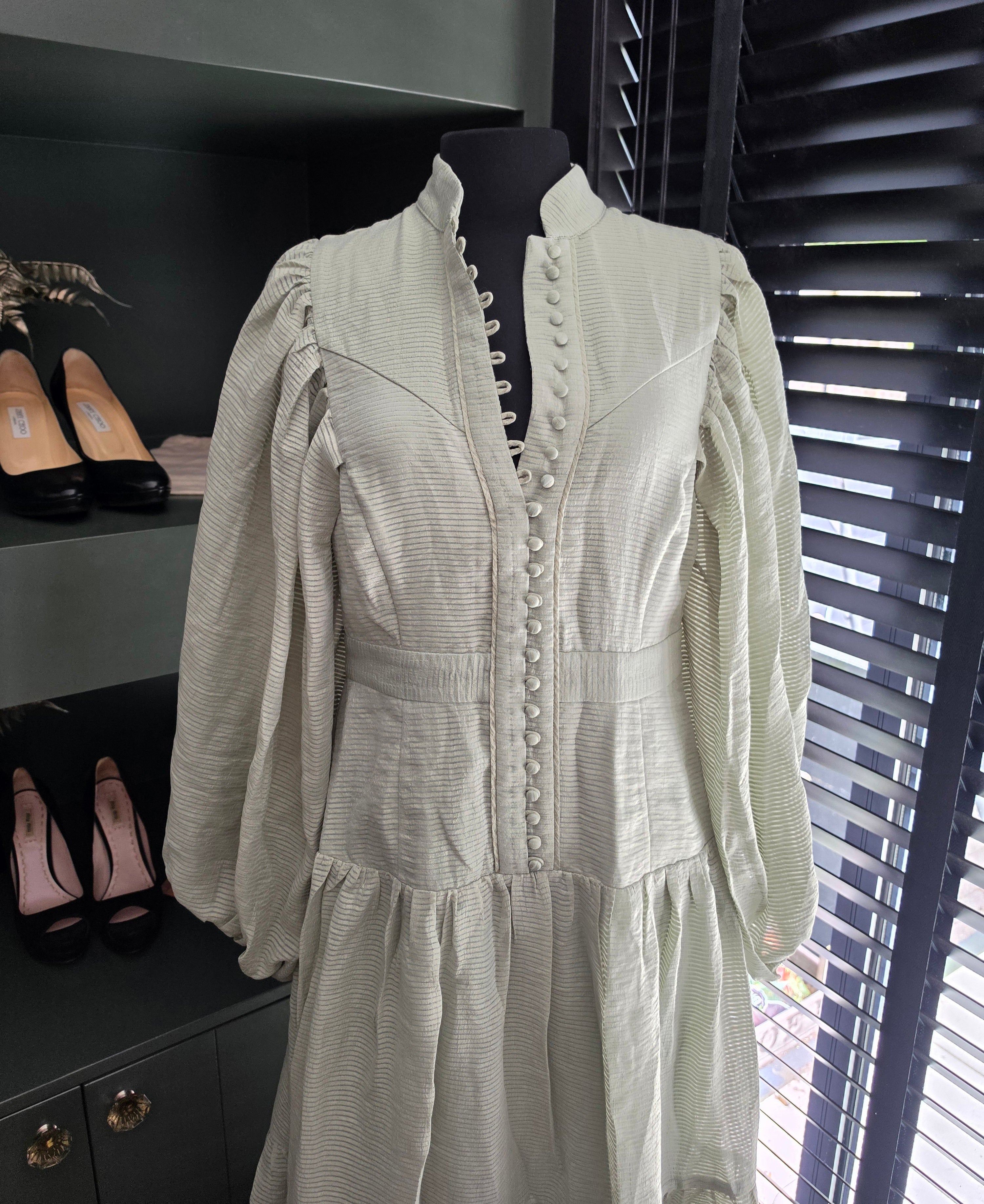 Shona Joy midi jurk Charlotte groen S 36 dames designer ongedragen met kaartje
