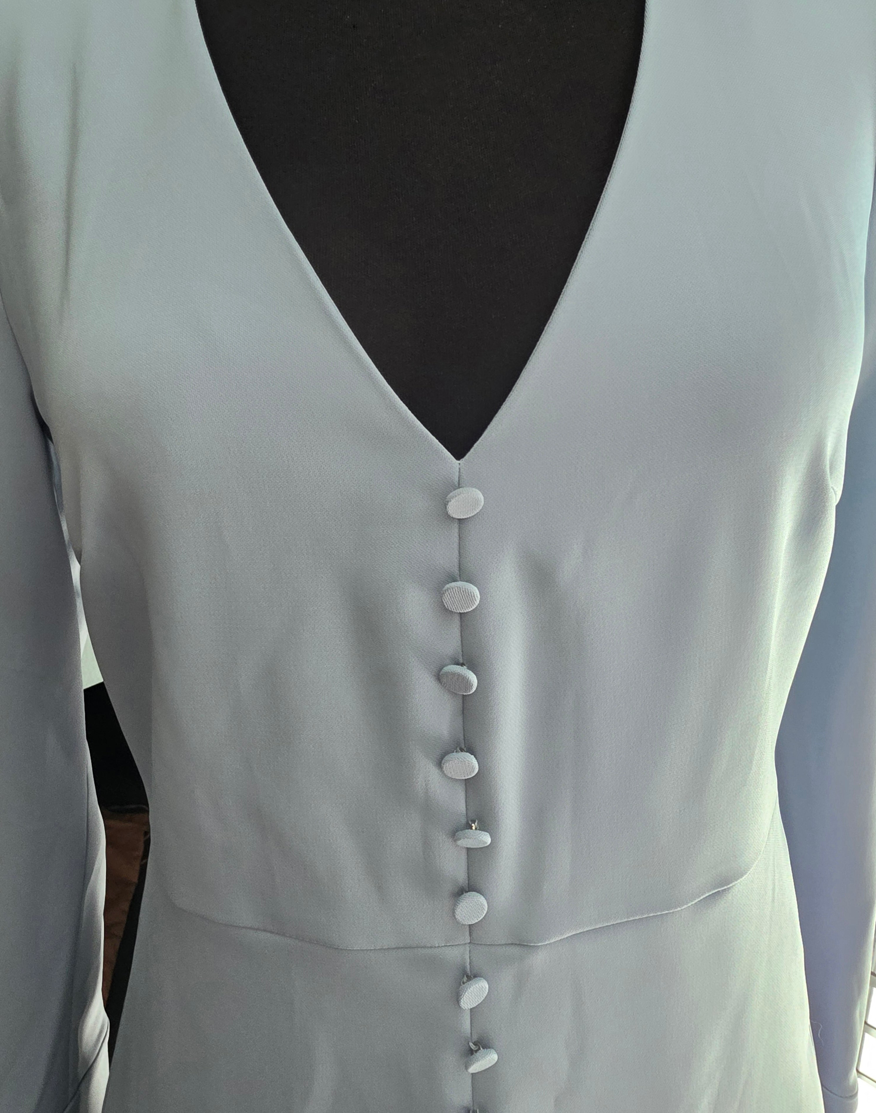 Intropia midi jurk blauw 38 M tweedehands dames designer