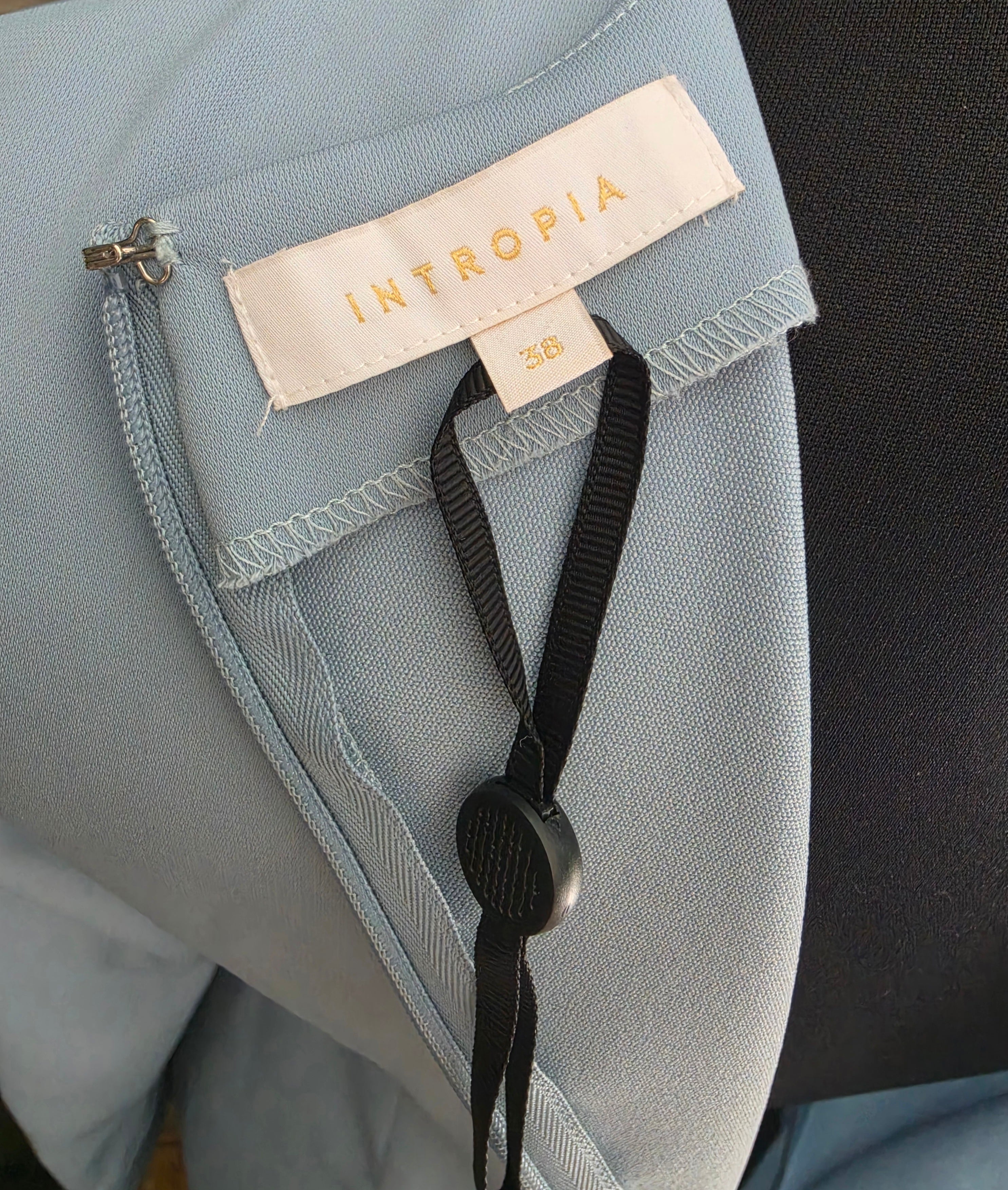 Intropia midi jurk blauw 38 M tweedehands dames designer