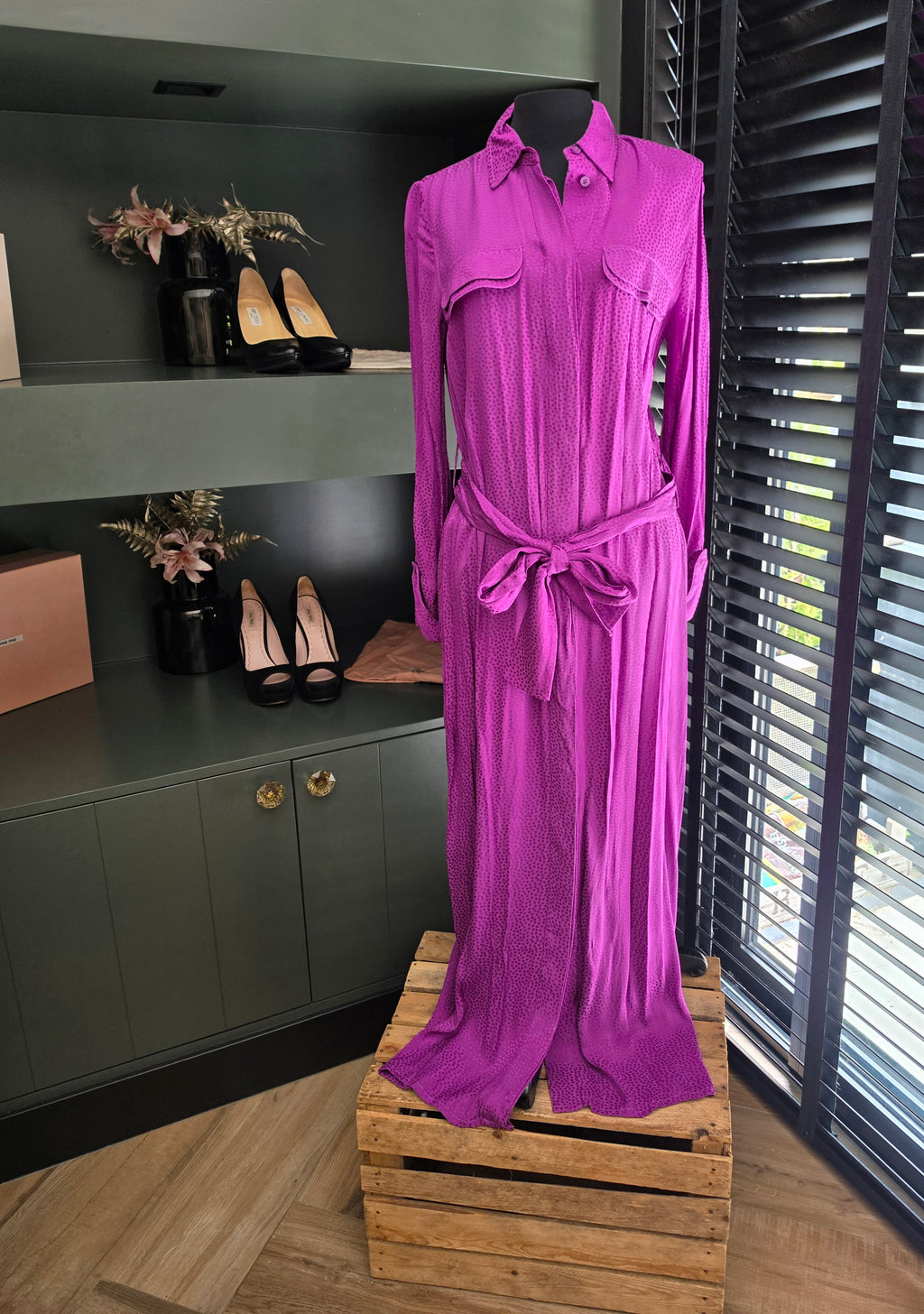 Chptr-S chptrs lange maxi jurk paars xs 34 tweedehands dames designer