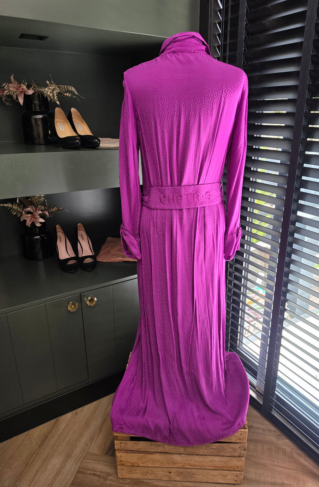Chptr-S chptrs lange maxi jurk paars xs 34 tweedehands dames designer