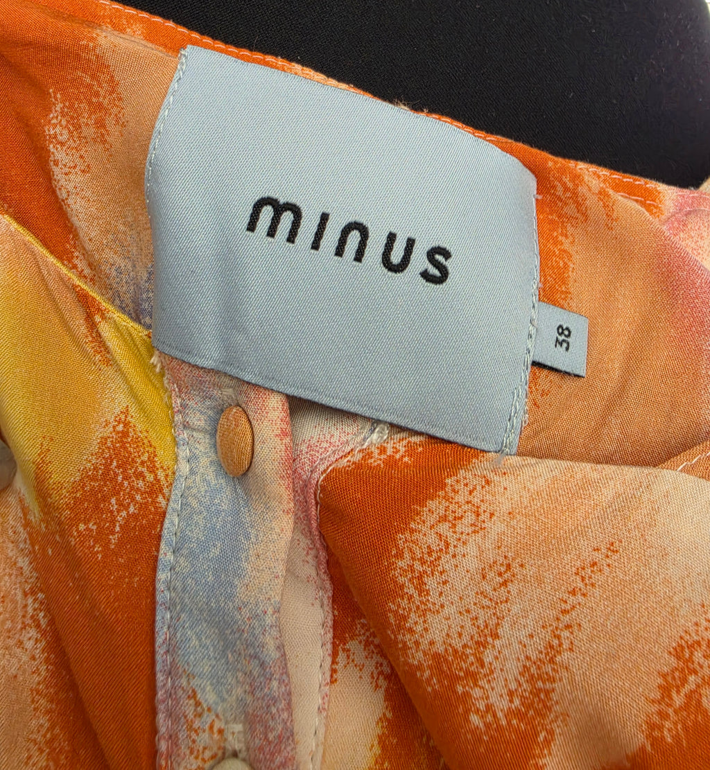 Minus lange maxi jurk Falina oranje roze 38 M tweedehands dames