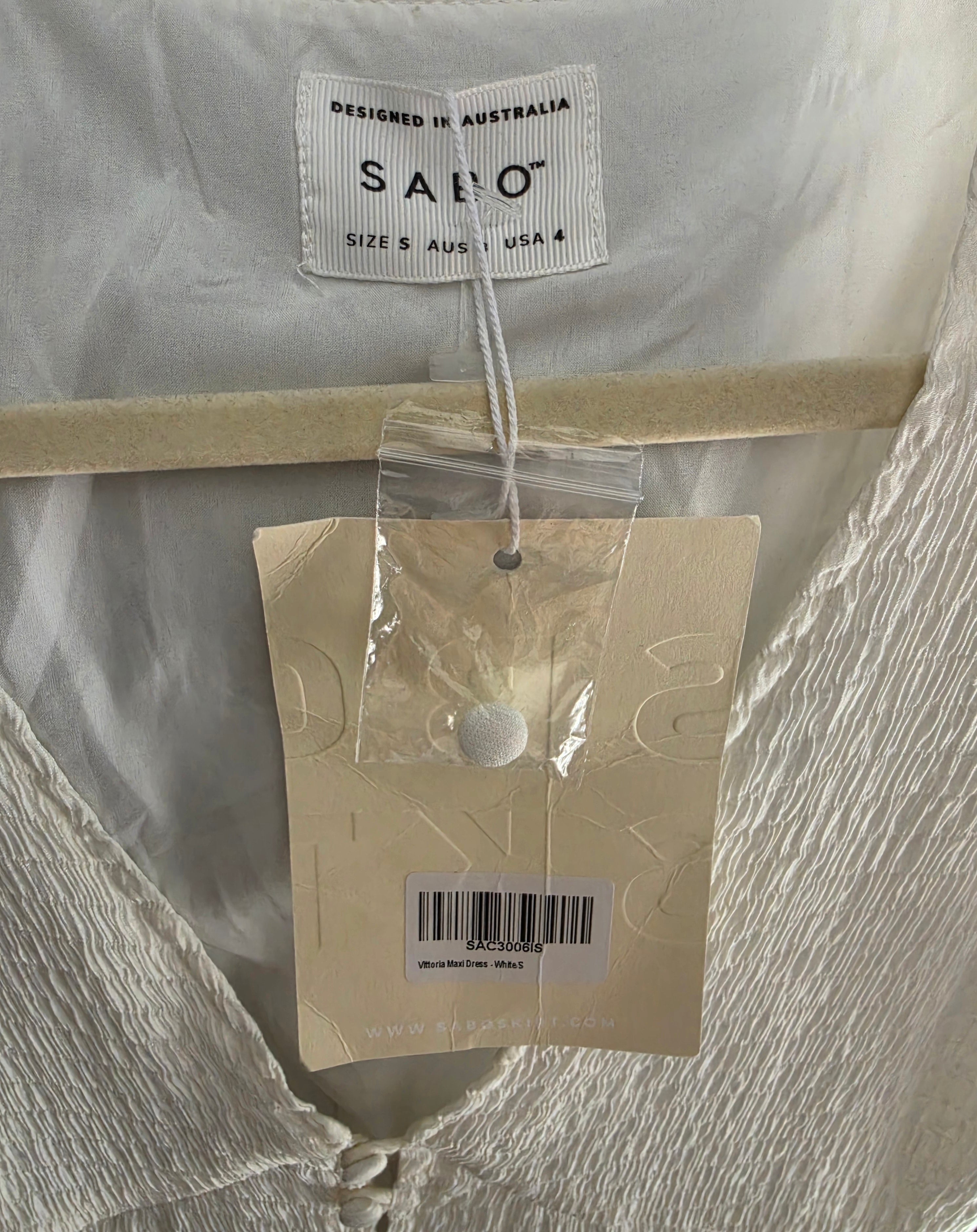 Sabo midi jurk Vittoria wit S 36 tweedehands designer dames