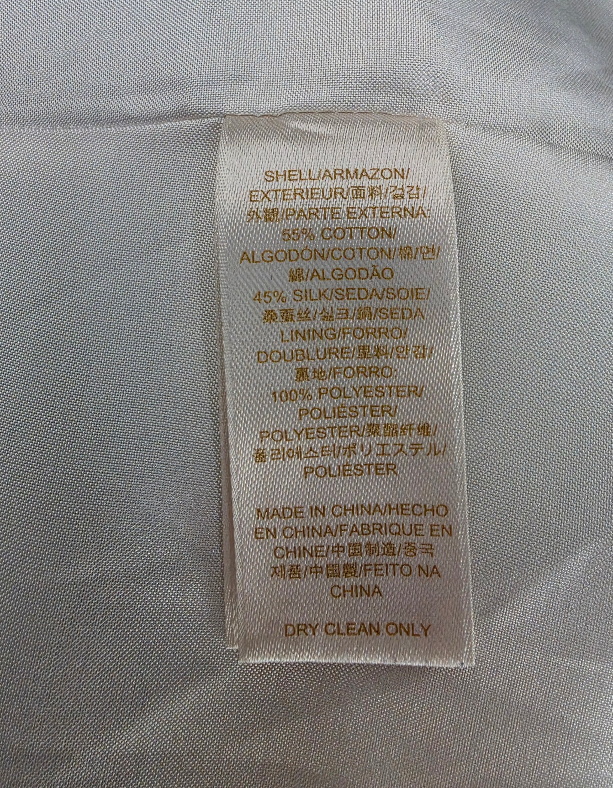 Kate Spade satijnlook mouwloze jurk crème zwart us4 S 36 tweedehands dames designer