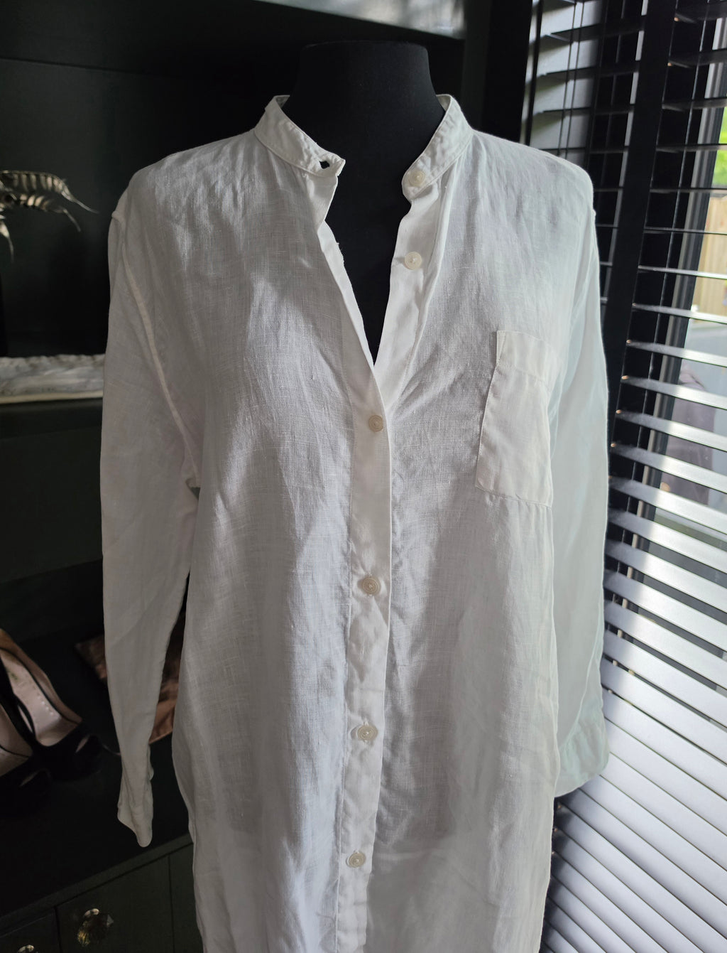 Mrs Mood Portugal linnen midi jurk L 40 tweedehands dames